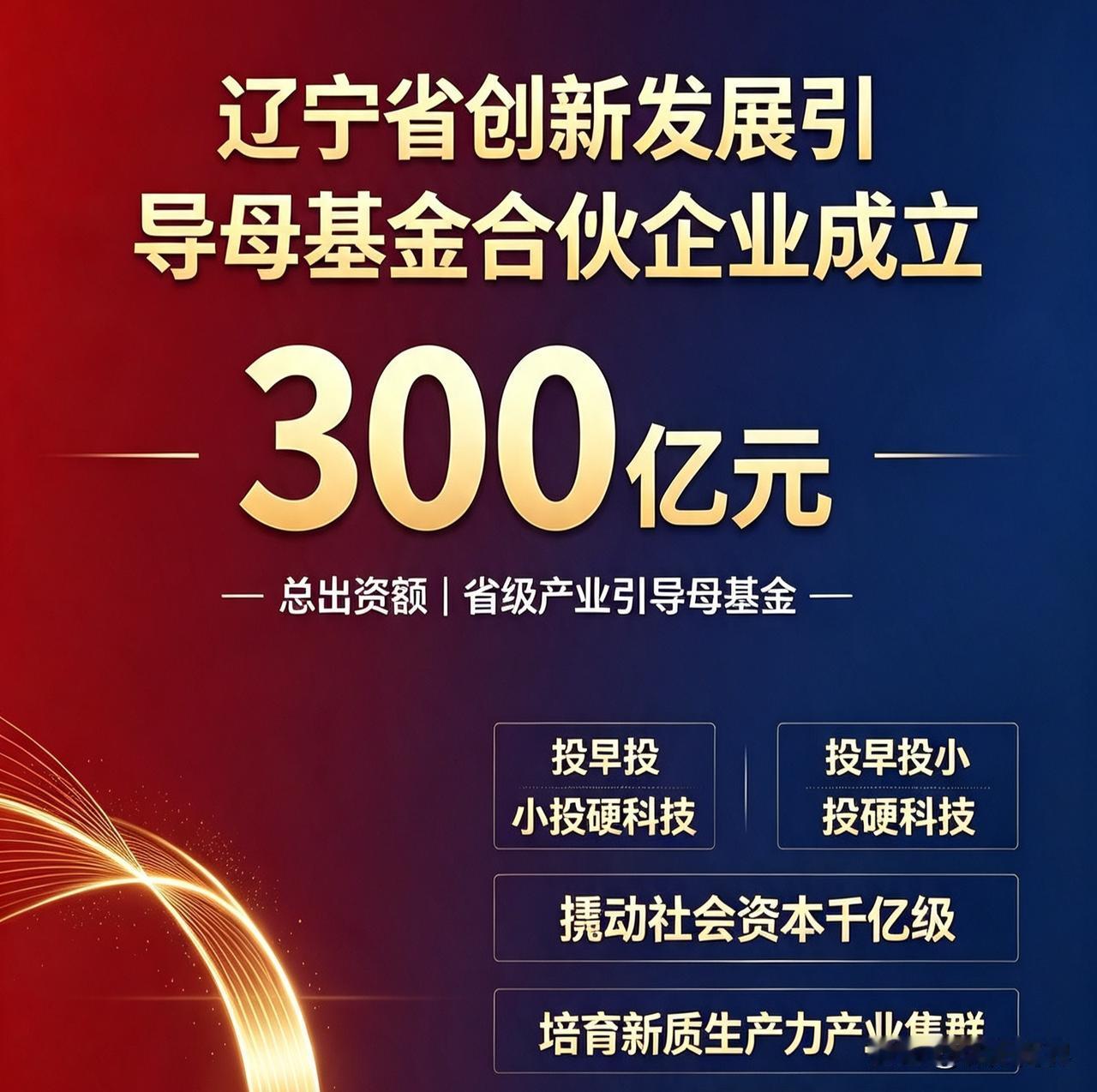 300亿创新发展母基金
在沈阳设立
辽宁迎来大发展
沈阳迎来大繁荣
重点发展高科