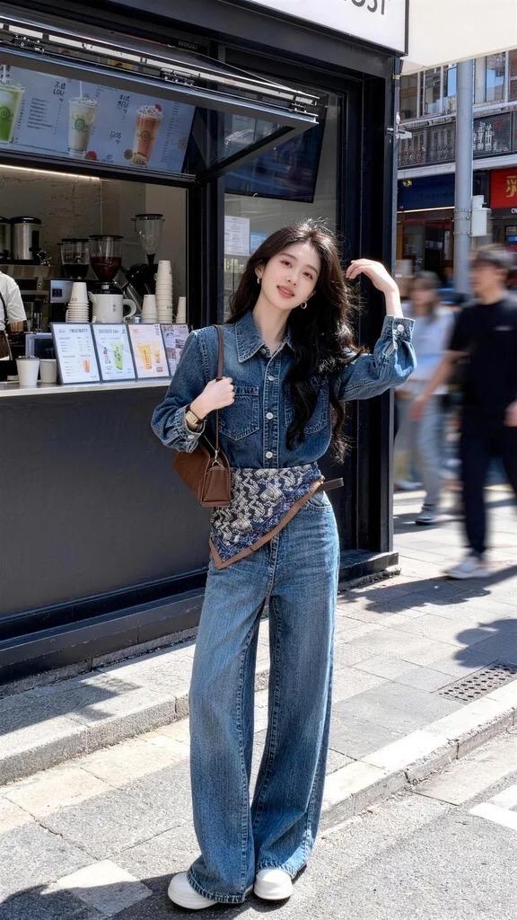 约会穿搭 显瘦穿搭 港风穿搭 牛仔裤 今天穿什么