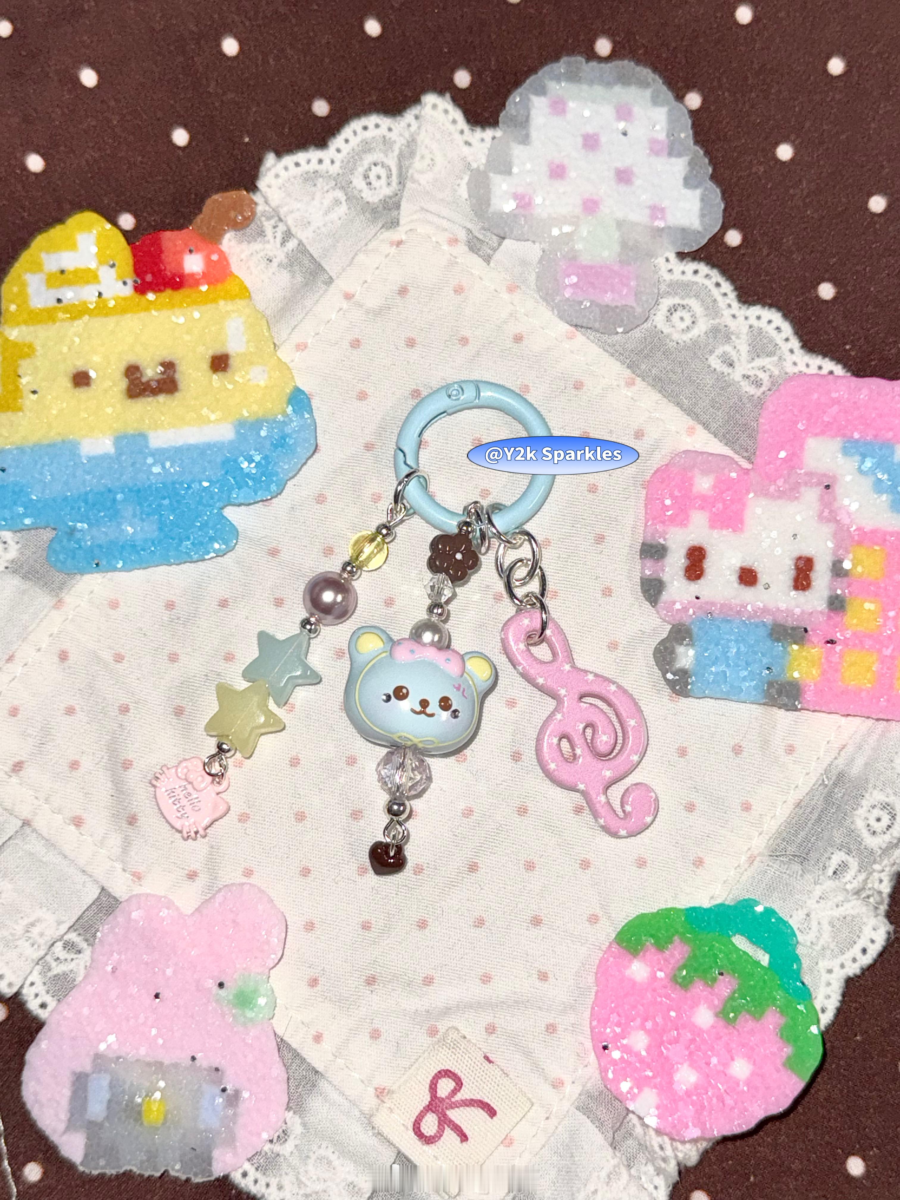 🍮⋆˚࿔♫⋆˚࿔🪞🍒DIY古早韩系 （原创设计手绘珠款挂件 🛒👀评论区