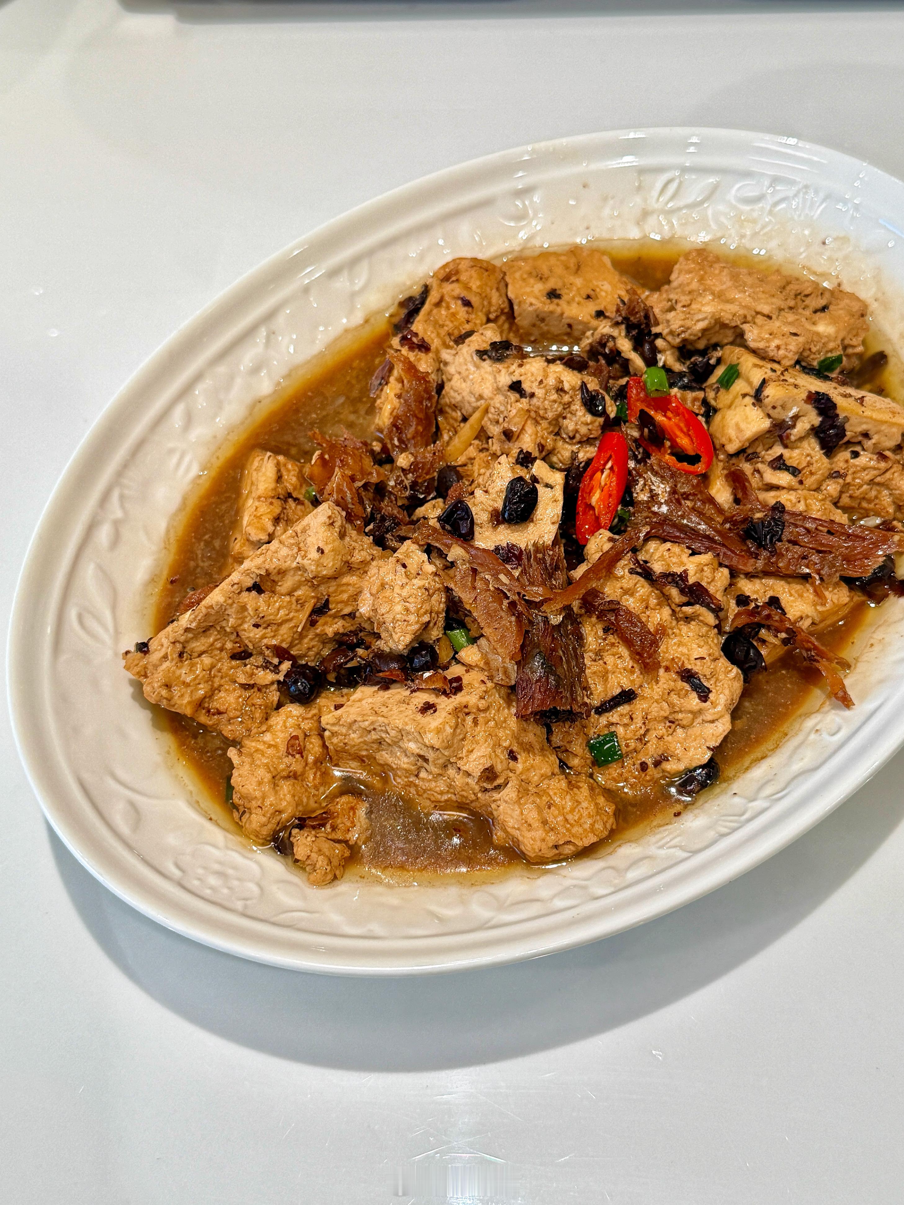 跟广东姐妹学的豆豉鲮鱼豆腐！好下饭啊 ​​​