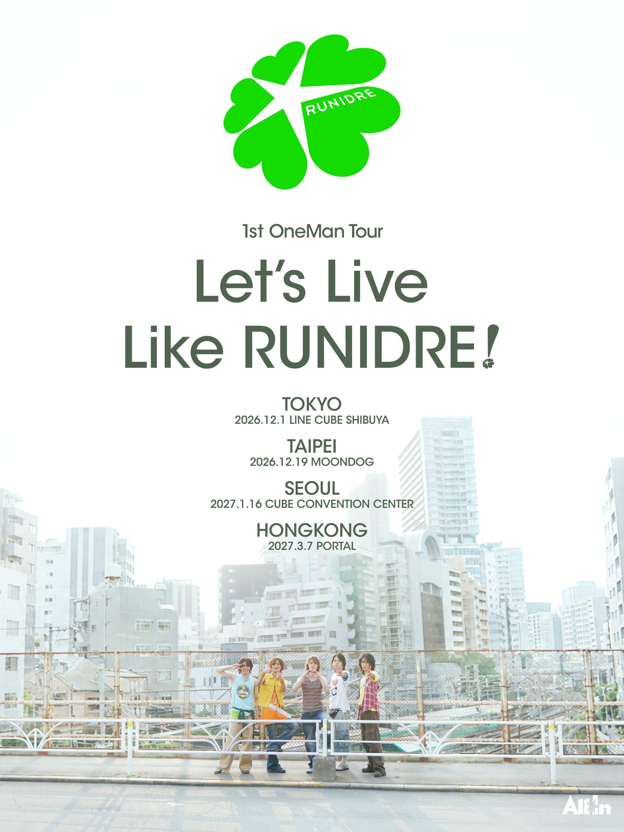 【info】五人男子组合「RUNIDRE（ランアイドリー）」于今日30日举办出道