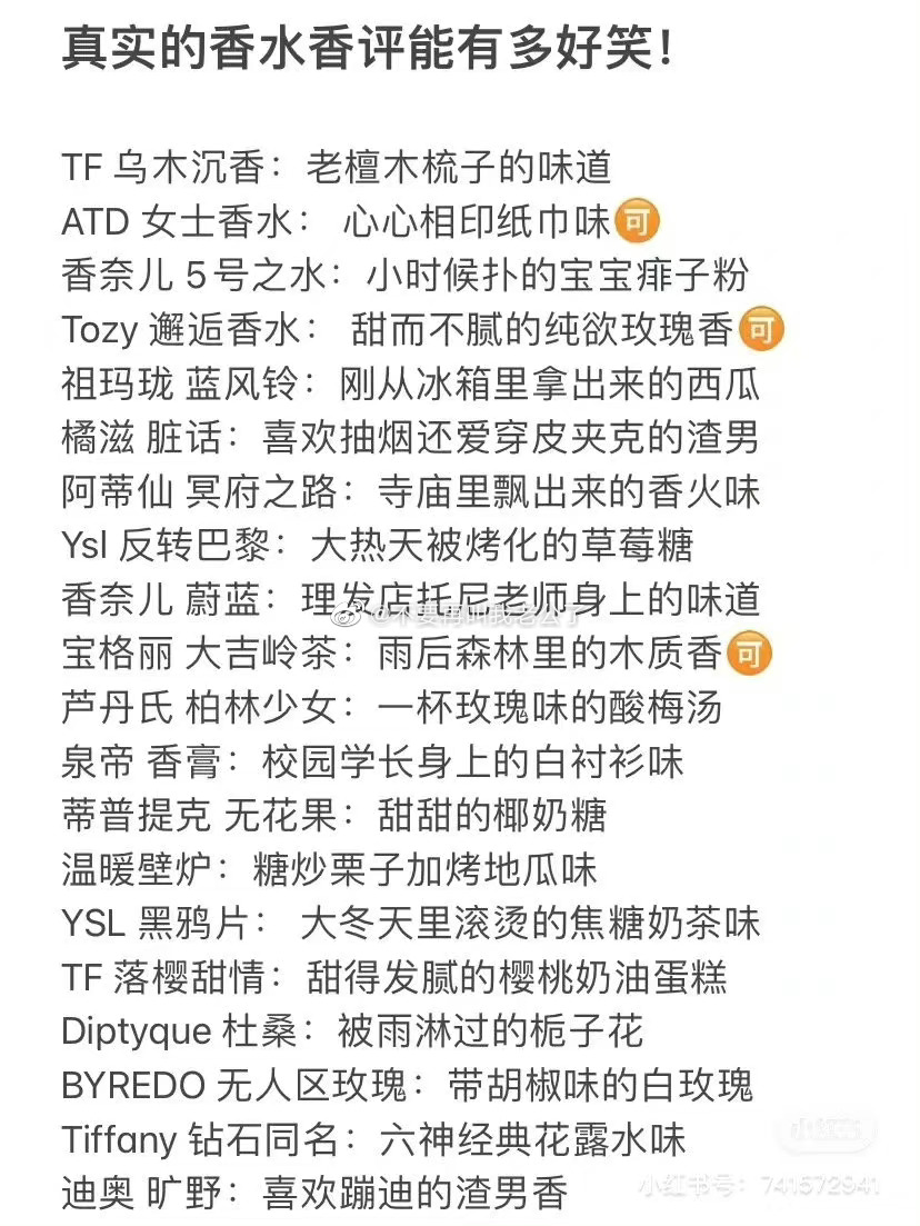 真实的香水香评能有多好笑！ ​​​