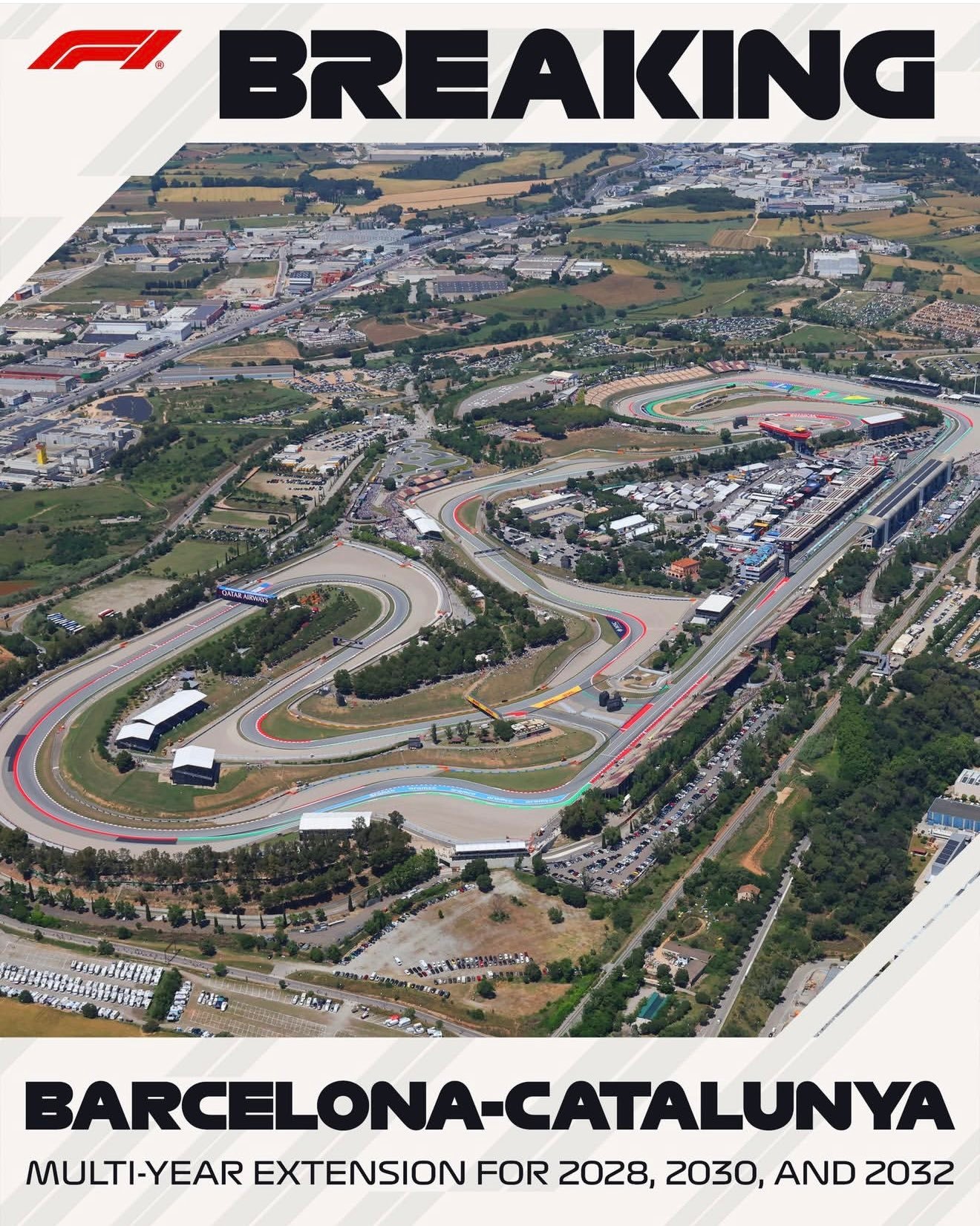 F1官方宣布：西班牙🇪🇸巴塞罗那～加泰罗尼亚赛道将在2028赛季、2030赛