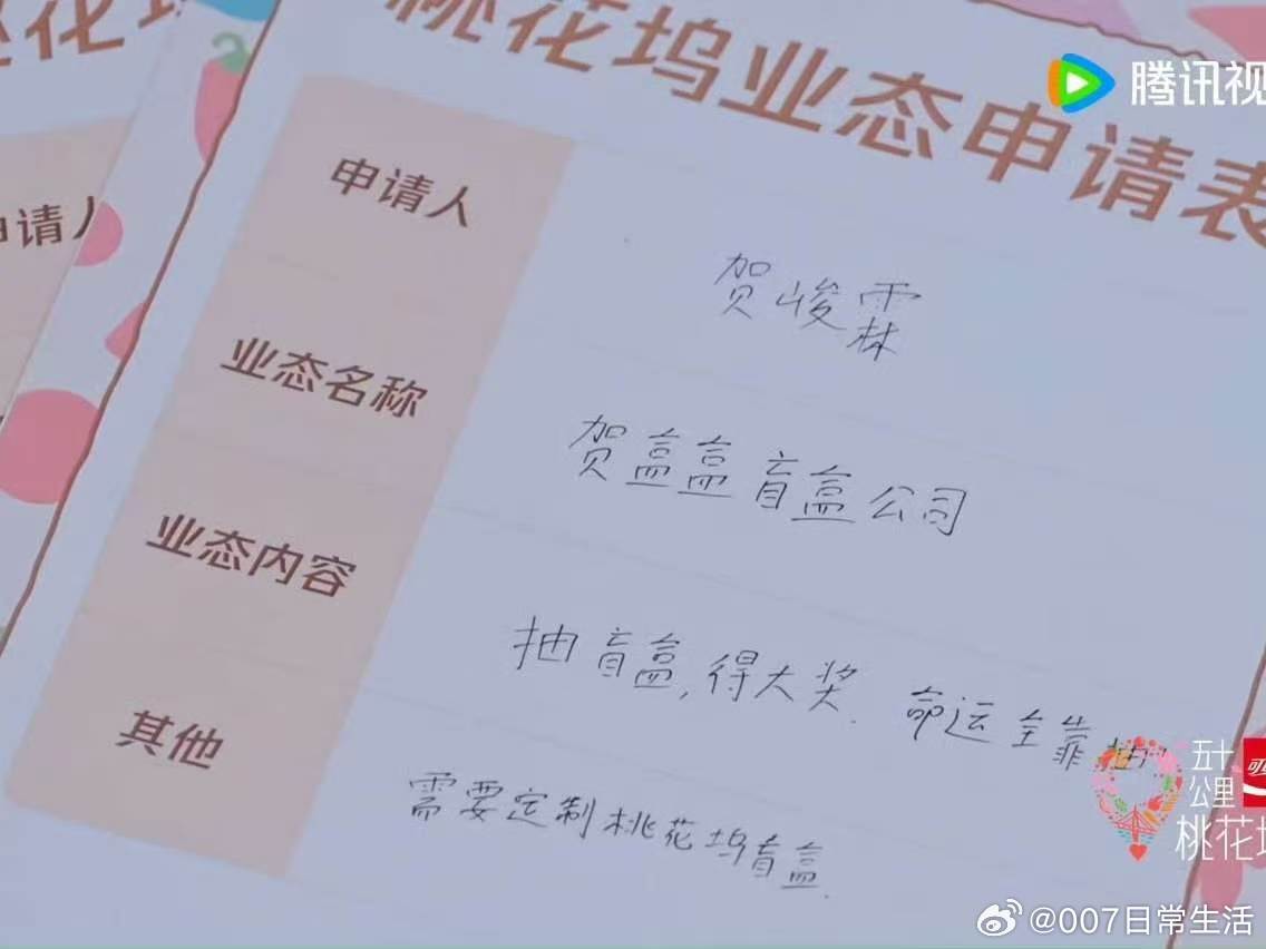 贺峻霖业态叫贺盒盒贺峻霖业态公司名叫贺盒盒 贺峻霖在《桃花坞》中业态公司名叫“贺