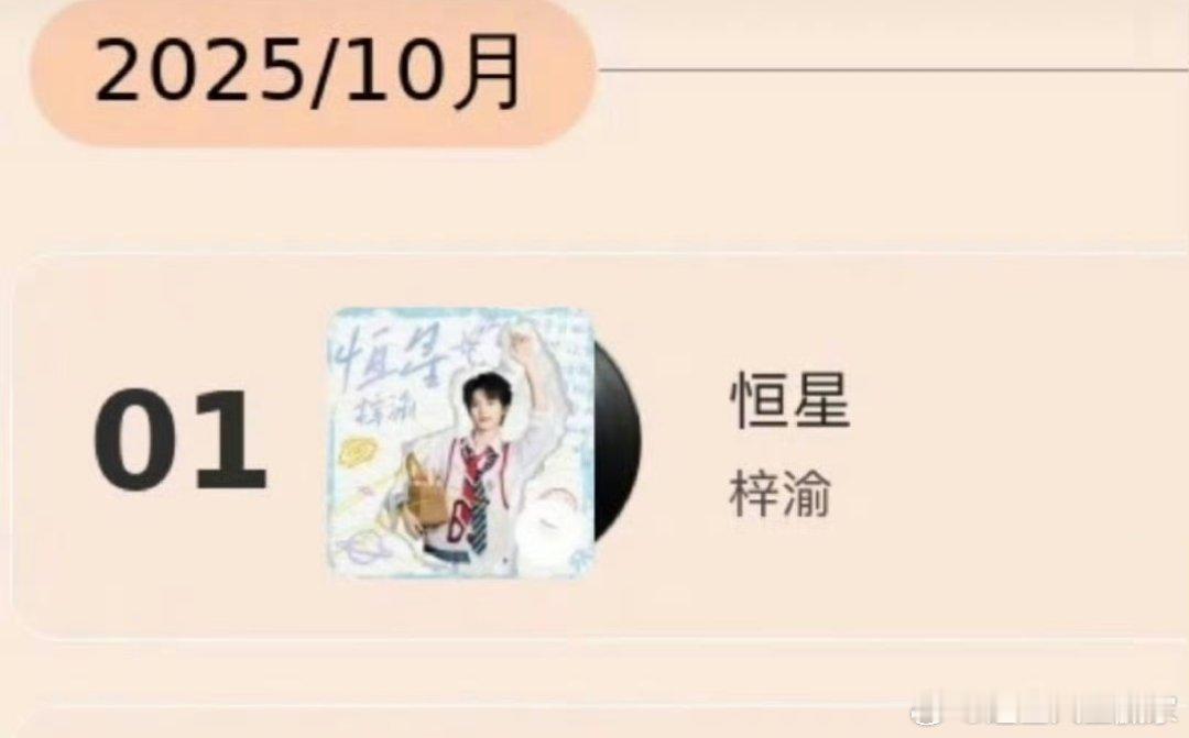 梓渝《恒星》拿下中国原创音乐榜10月冠军[送花花] ​​​好优秀的音乐人[抱抱]
