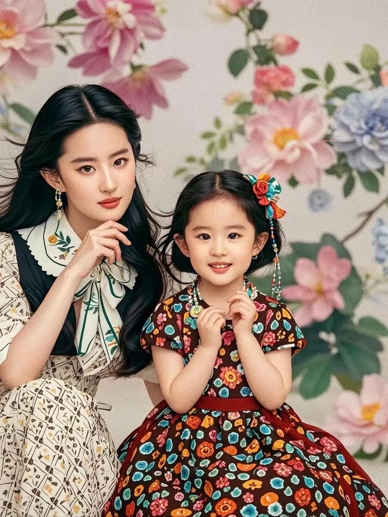 好想知道刘亦菲有无做梦拥有一个自己的孩子[偷笑]她妈妈养了她好幸福的，刘亦菲基因