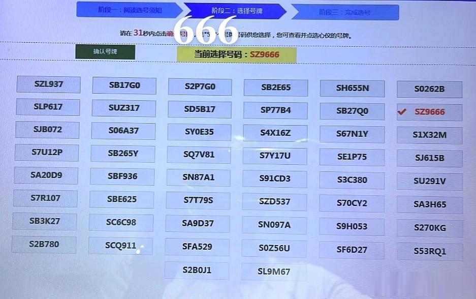 运气来了挡也挡不住，东莞车牌号，出了个非常溜的号：SZ9666。