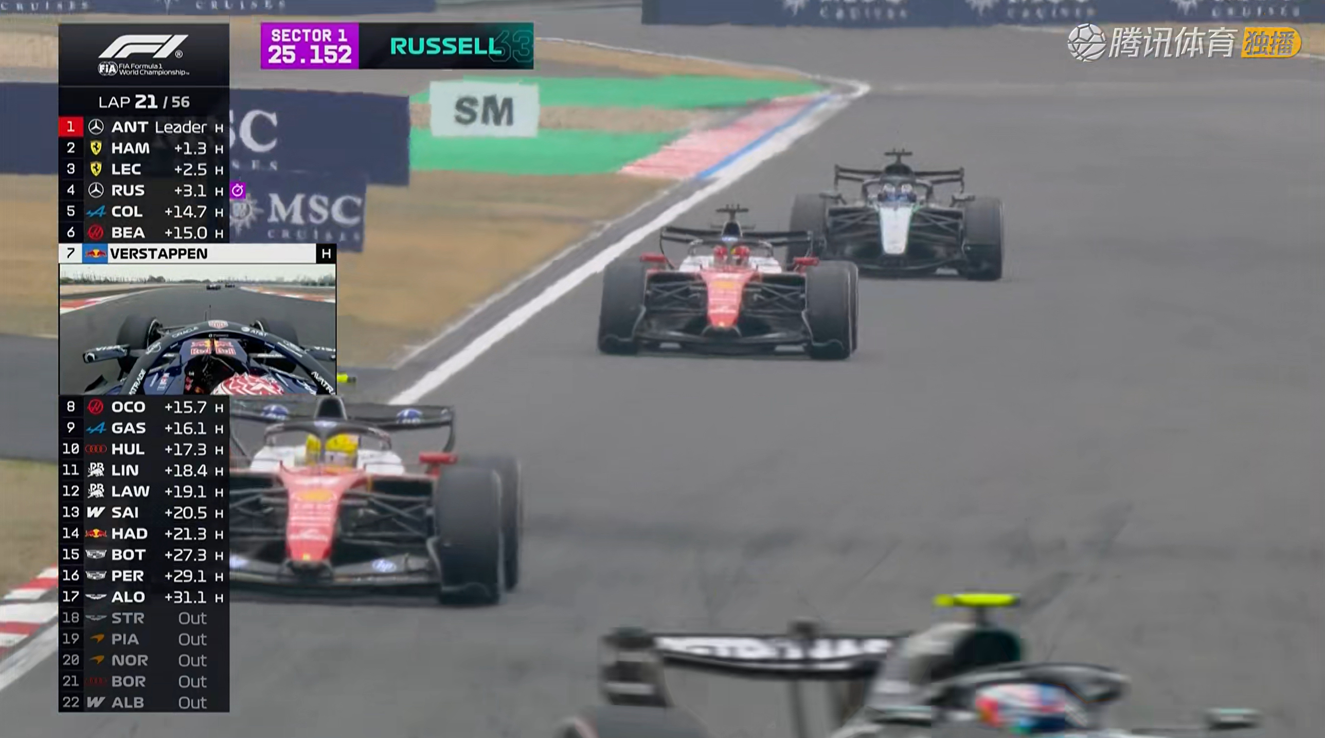 拉塞尔的圈速又起来了F12026F1中国大奖赛