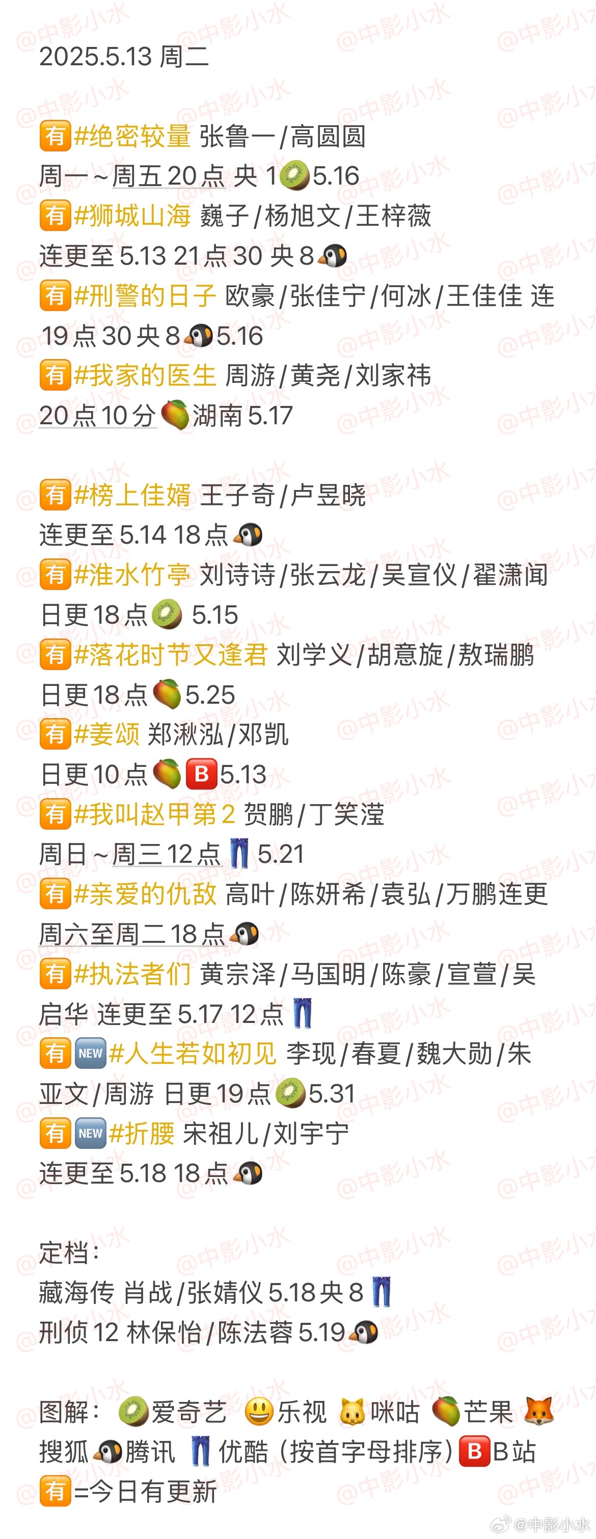 拯救剧荒[超话] 今天看点啥？？图1 追剧日历 图2 综艺日历 图3 已完结剧集