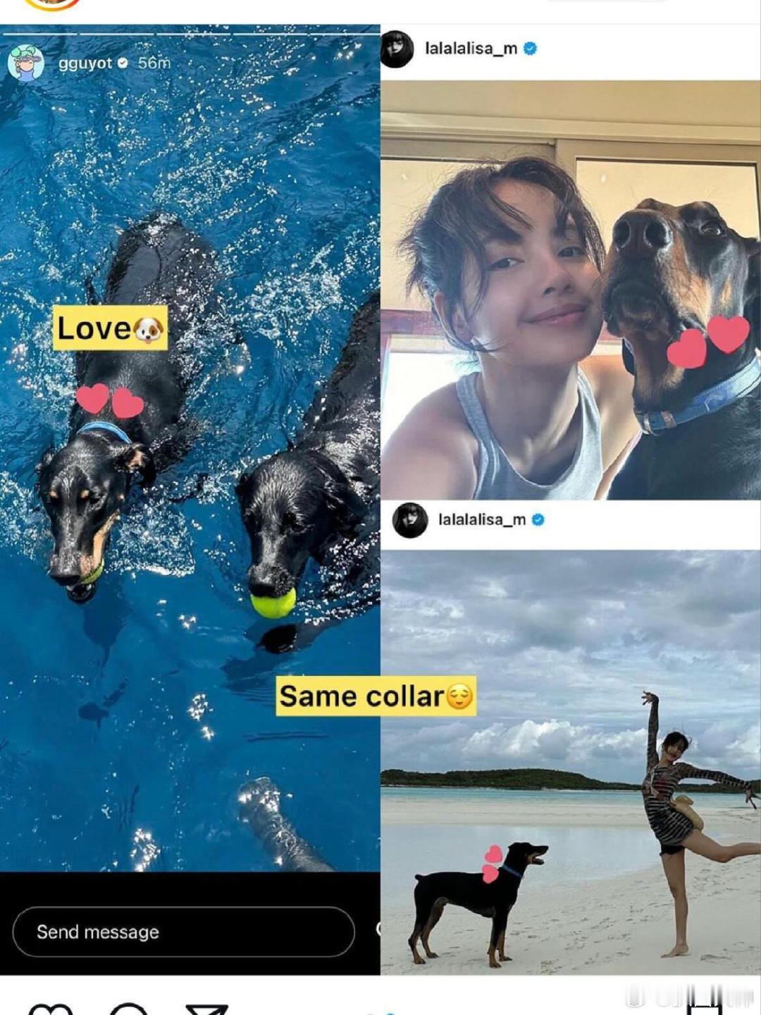 #Lisa和三公子家人一起出游#是男方的二嫂发的story，这才认出是Lisa的