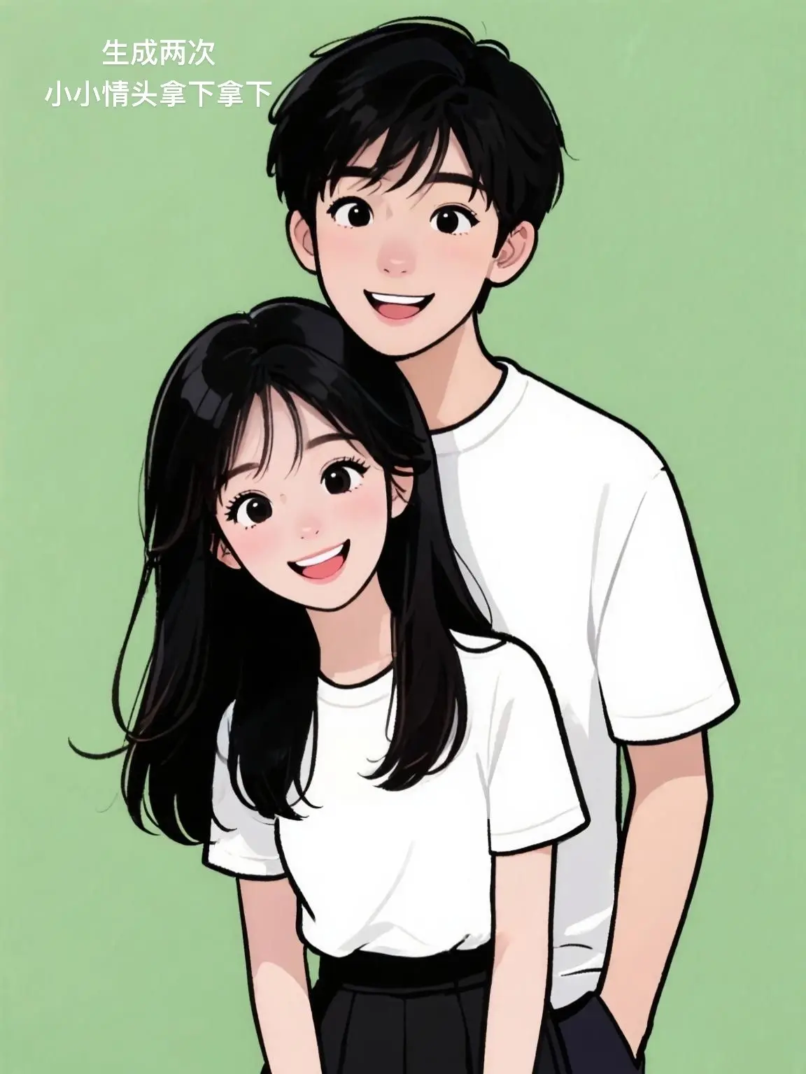 漫画感情侣头像😎