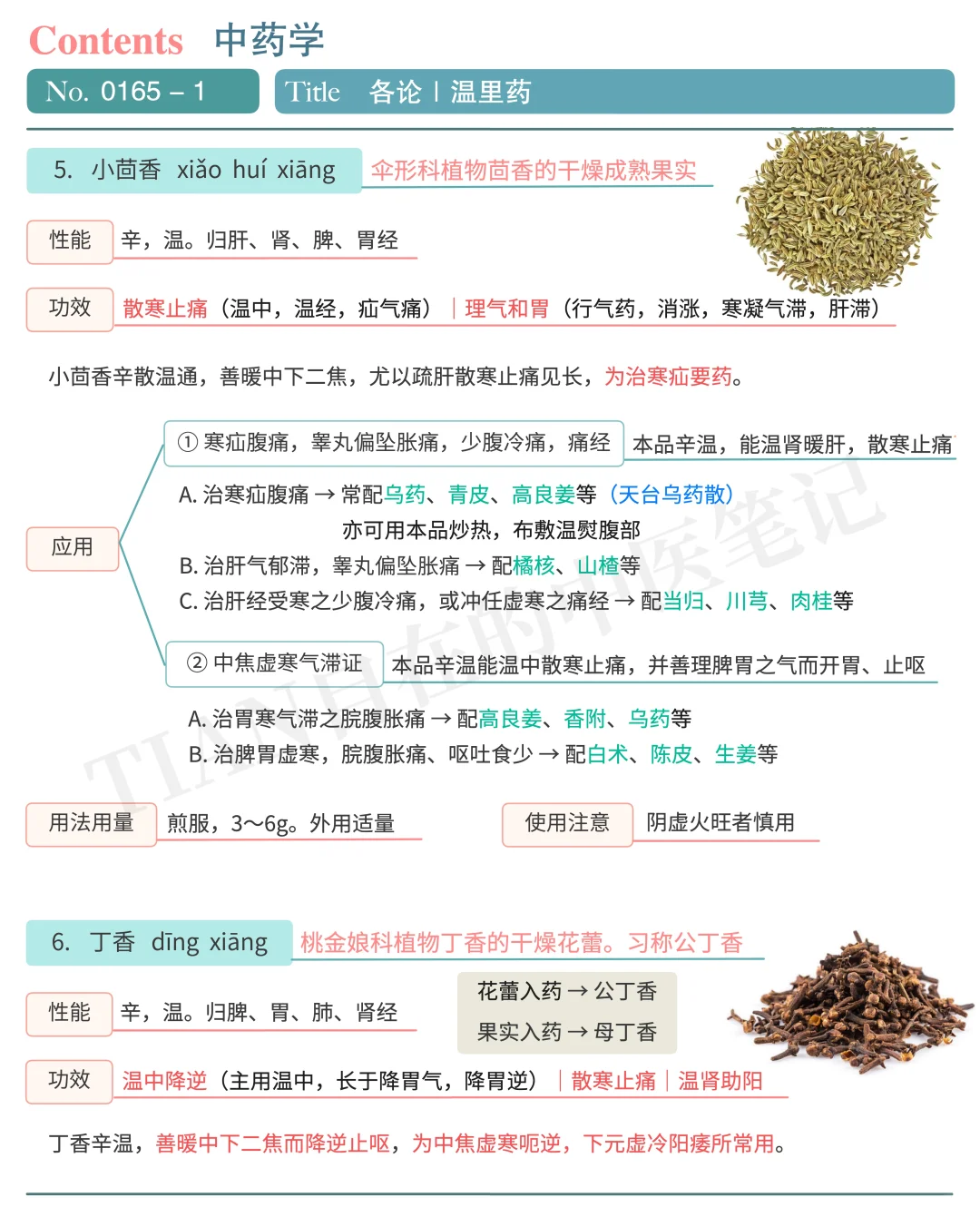 学中医第165天｜中药学｜温里药（下）含总结