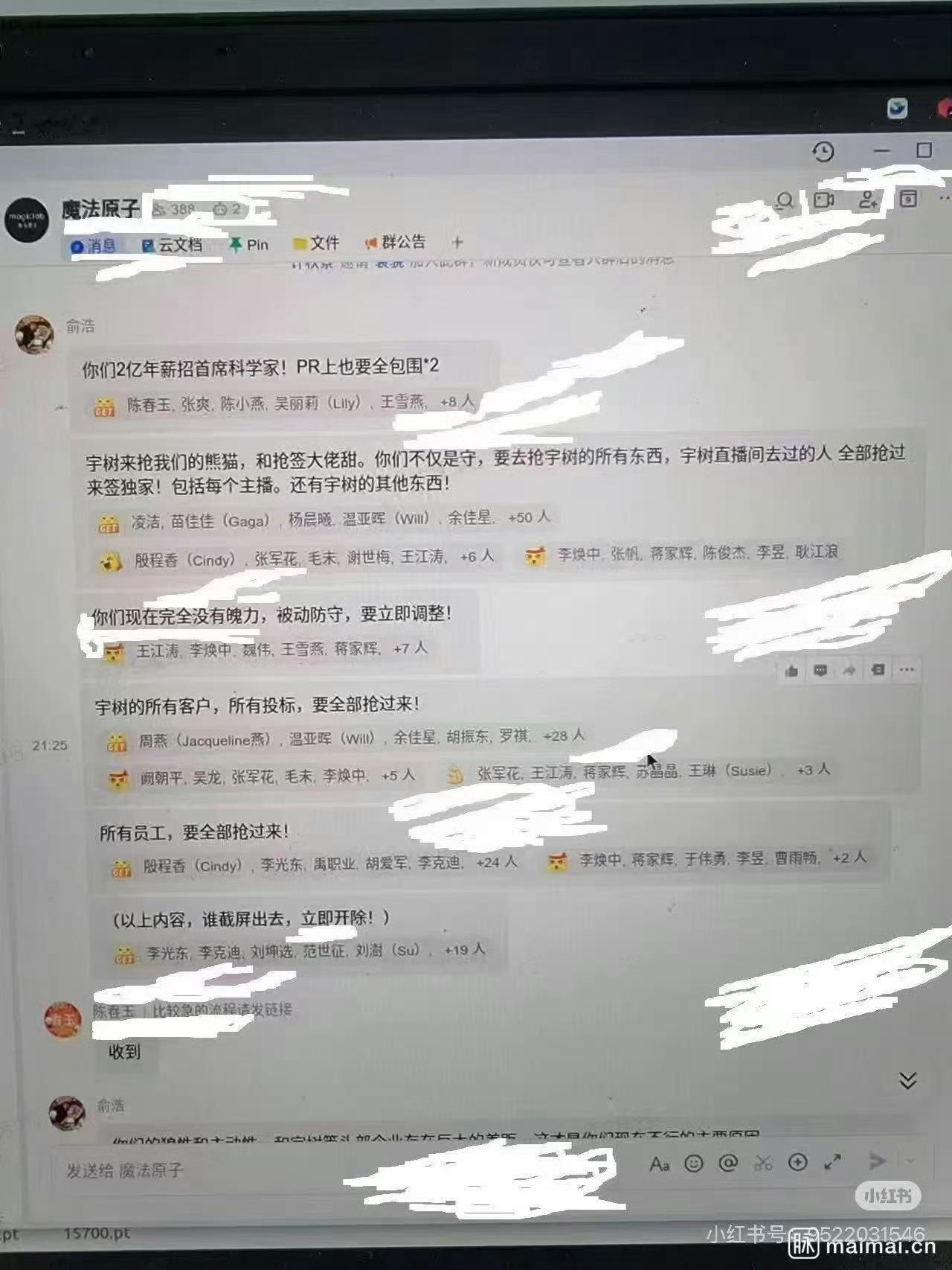 追觅的老板是PUA王者啊，难怪就算警告会被开除，员工也要发出来。另外，宇树就问你