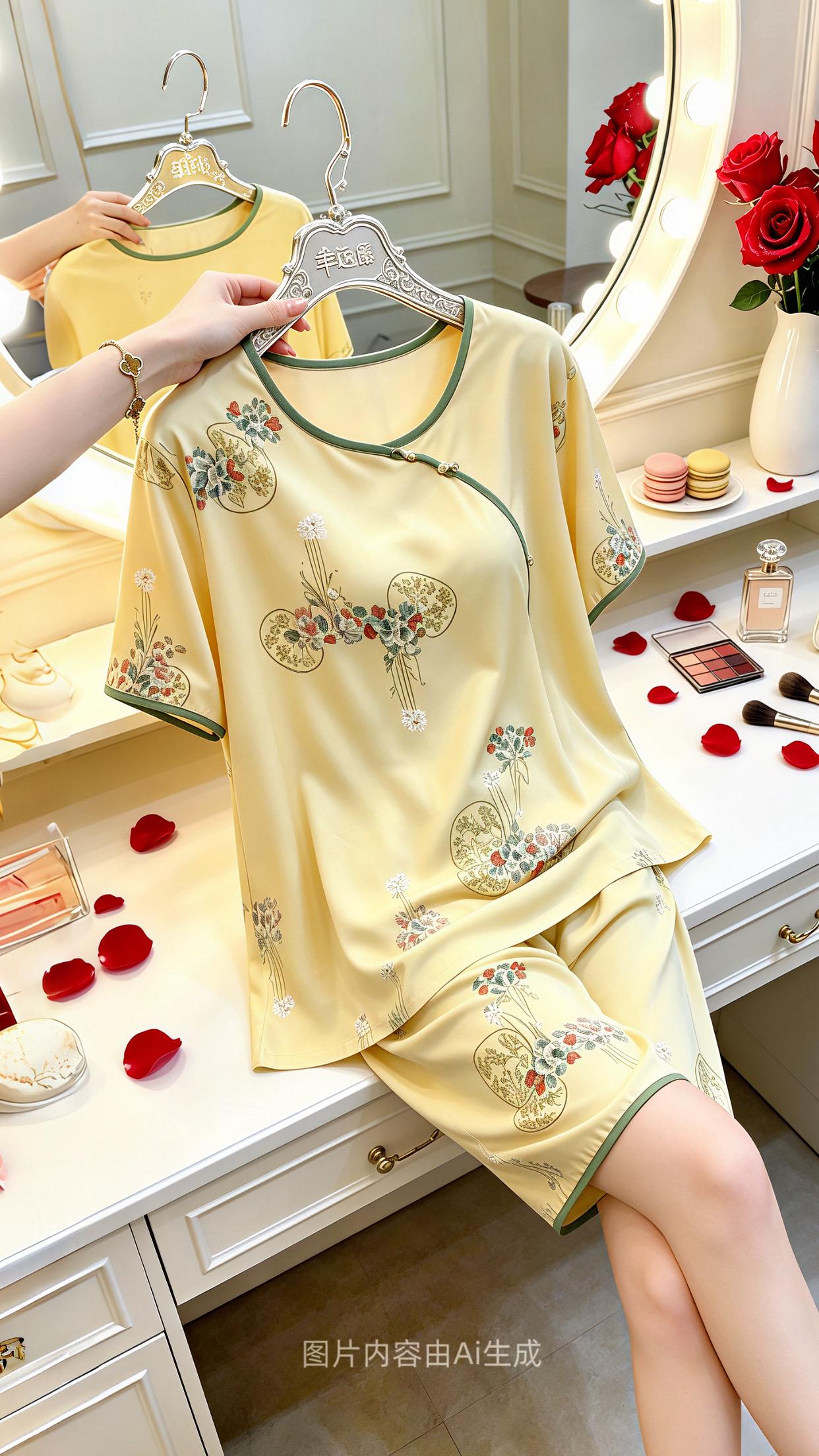家居服的实用性 女人衣柜必备 睡衣挑选指南 新中式家居服套装 舒适耐穿家居服