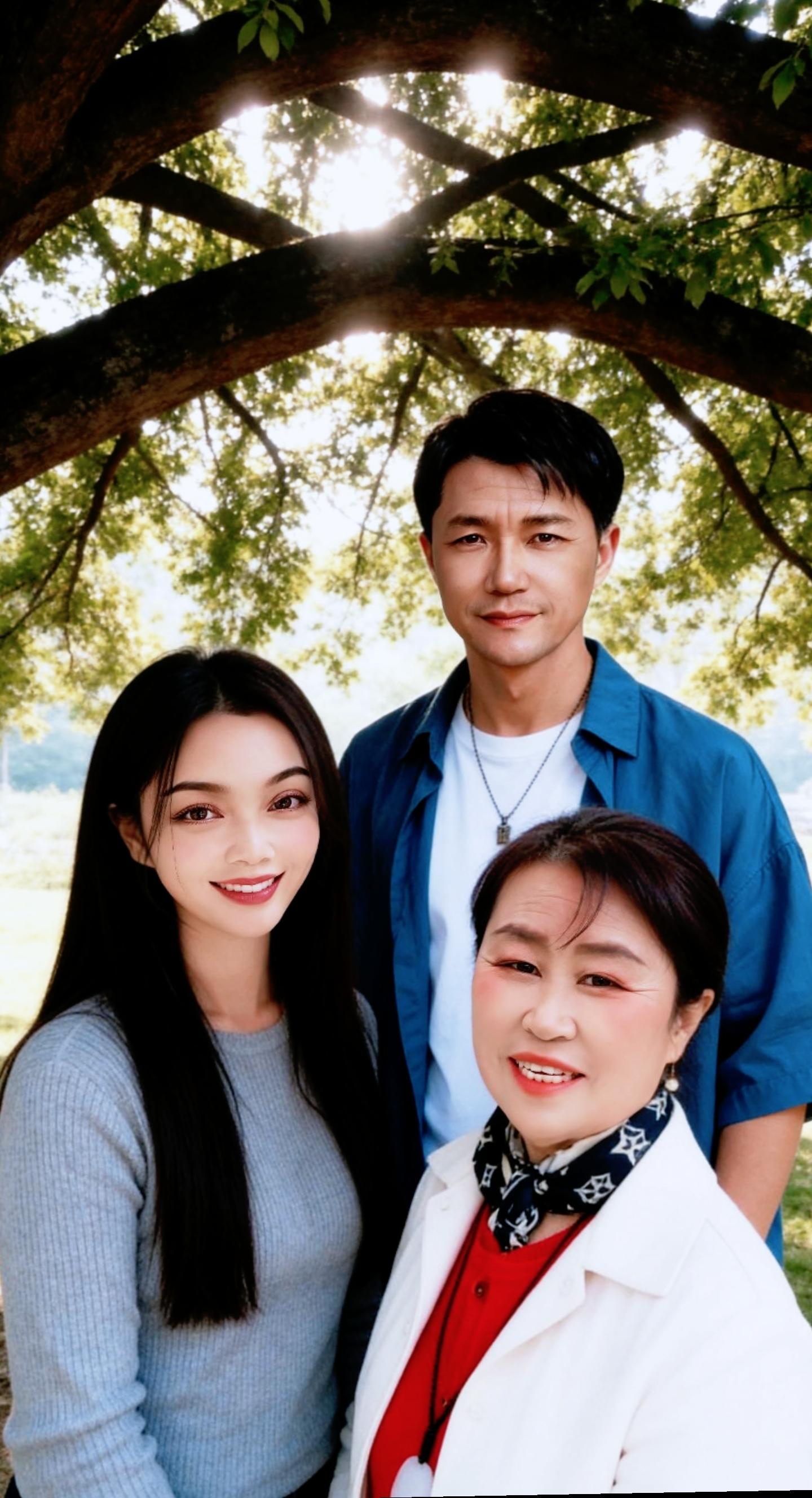 AI树下合影