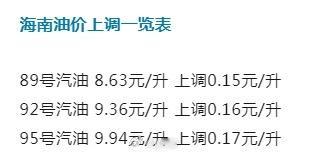海南95号汽油破10就在眼前[允悲] ​​​
