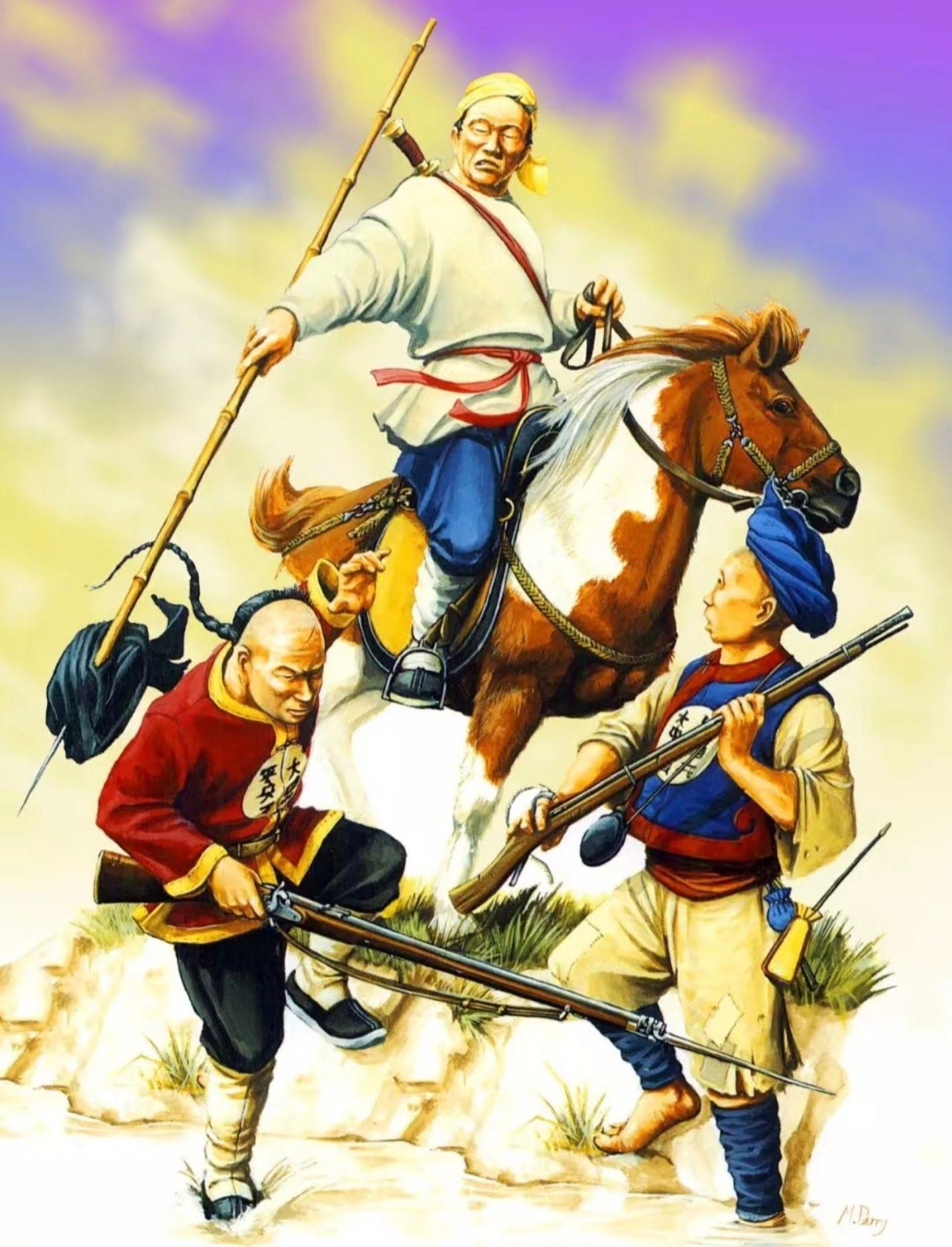 介绍一下捻军。太平天国对南方的八旗军造成重大杀伤。捻军则是对北方的八旗...