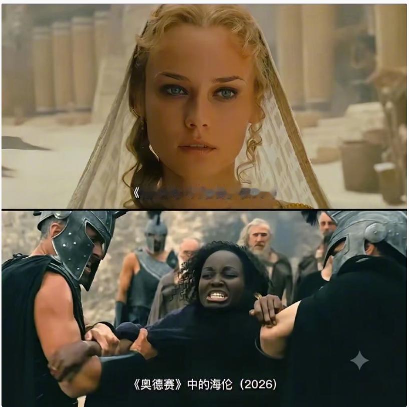 这得多热，海伦都补晒得乌焦妈黑的。