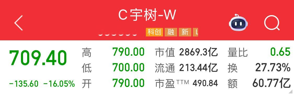 宇树科技跌超15%打新的赚麻了，但今天这个情况来看，好像有一批人是不打算长期投资