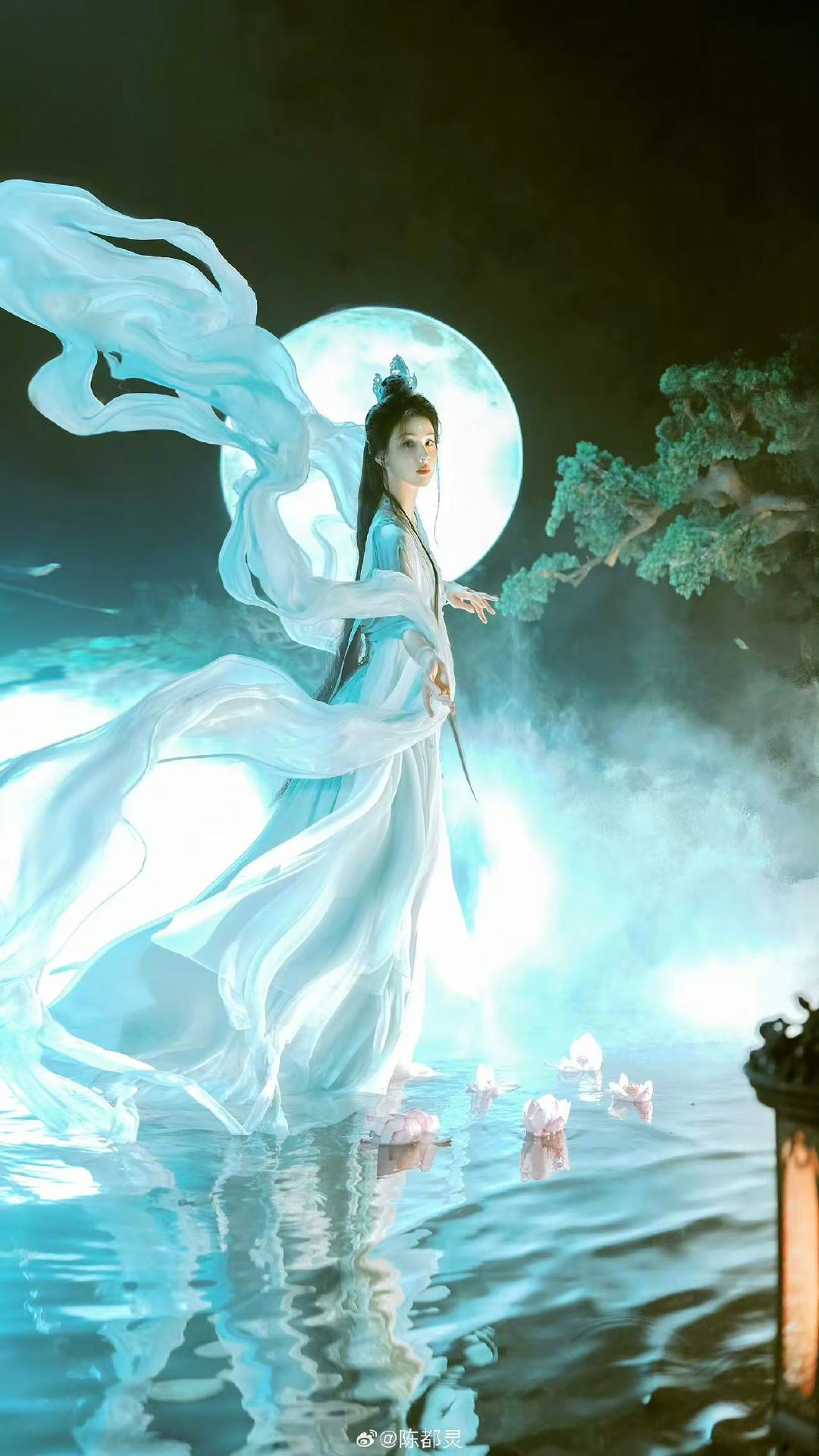 陈都灵月下观音陈都灵观音妆造从此不敢看观音 ​​​