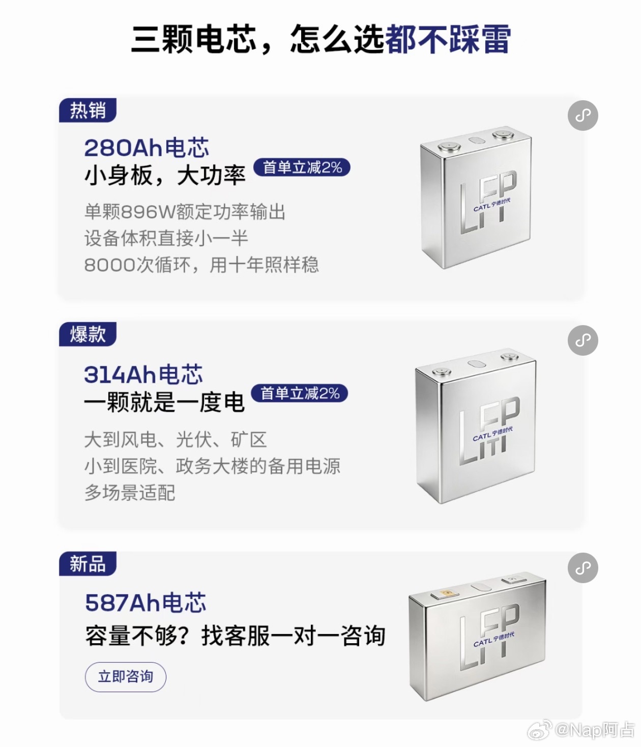 打个广告哈，宁德时代现在也对C端消费者卖电池了有很多款，对于大部分消费者主销就是