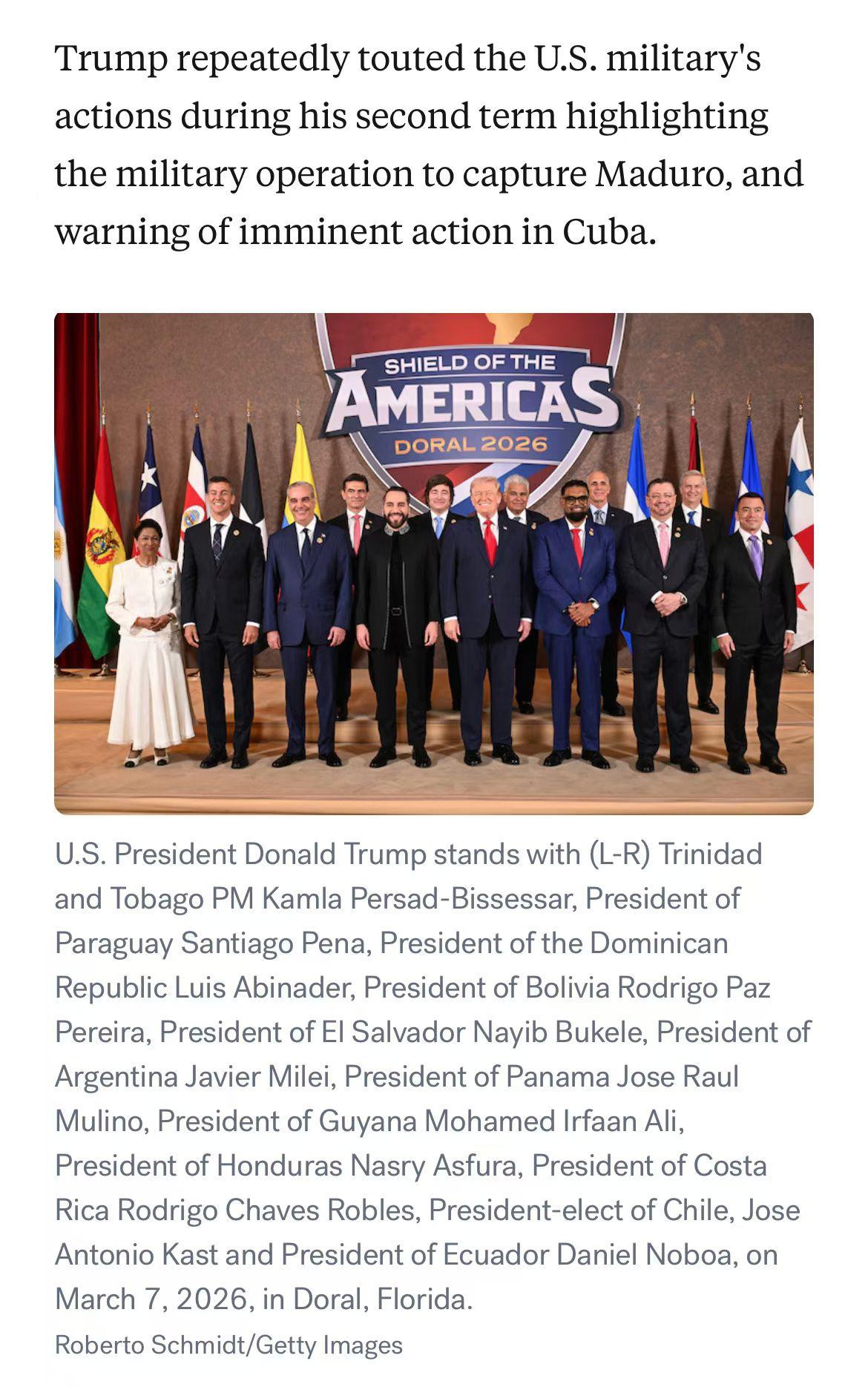 继委内瑞拉、伊朗之后，接下来会是古巴？特朗普在美国迈阿密举行的美洲国家领导人峰会