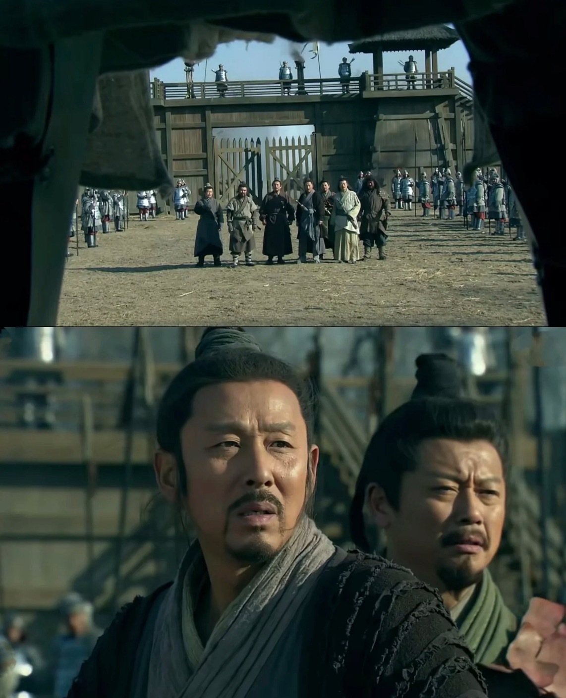 这是什么拍摄视角啊哈哈哈哈怎么是胯下视角啊哈哈，刘邦真的被项羽的帅气英姿给镇住了