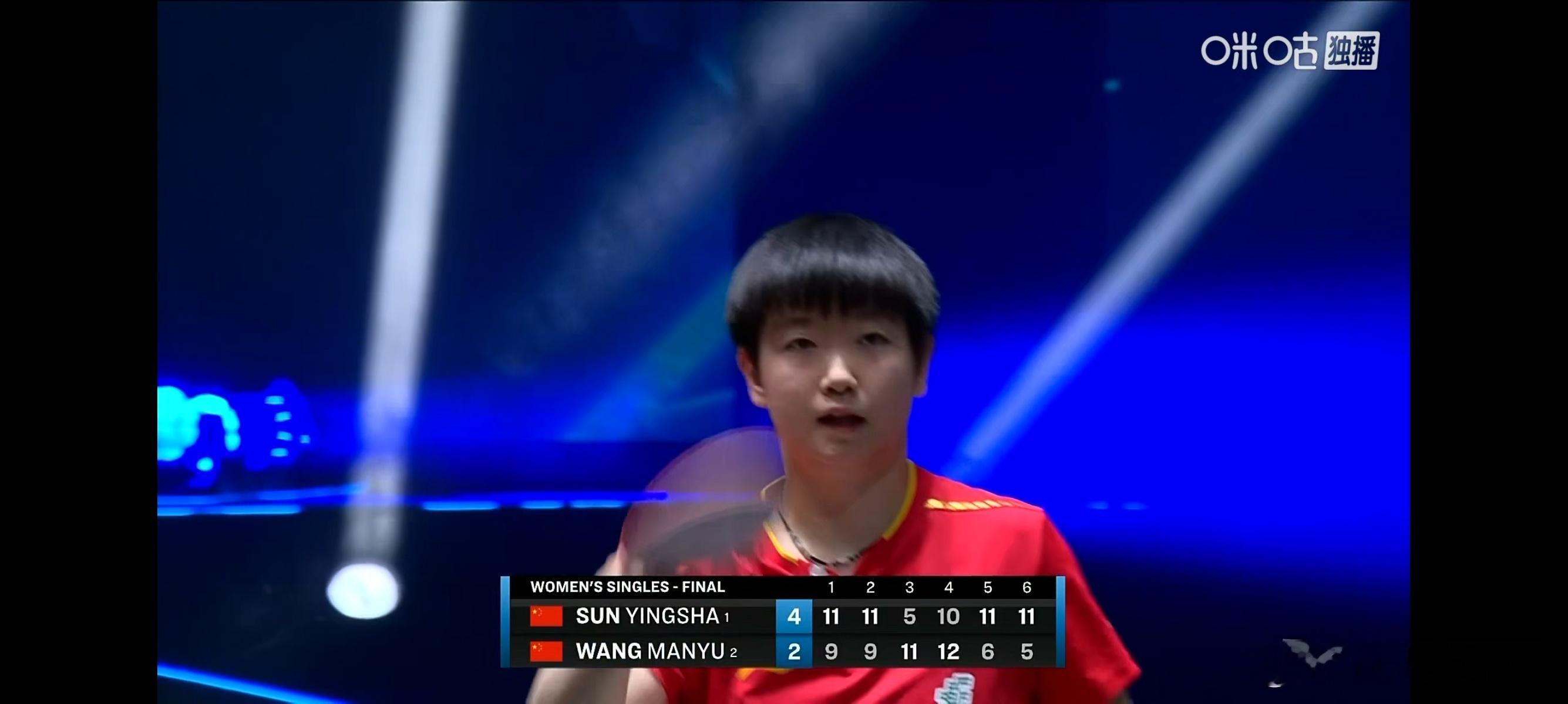孙颖莎vs王曼昱 WTT欧洲大满贯瑞典站女单决赛，孙颖莎🇨🇳4-2王曼昱🇨