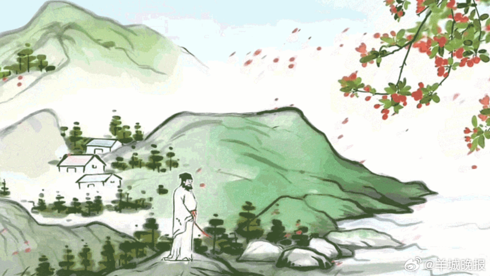 【#杜甫与岭南的未竟之缘#】杜甫终其一生未曾踏足岭南，却在晚年漂泊潇湘的生命最后