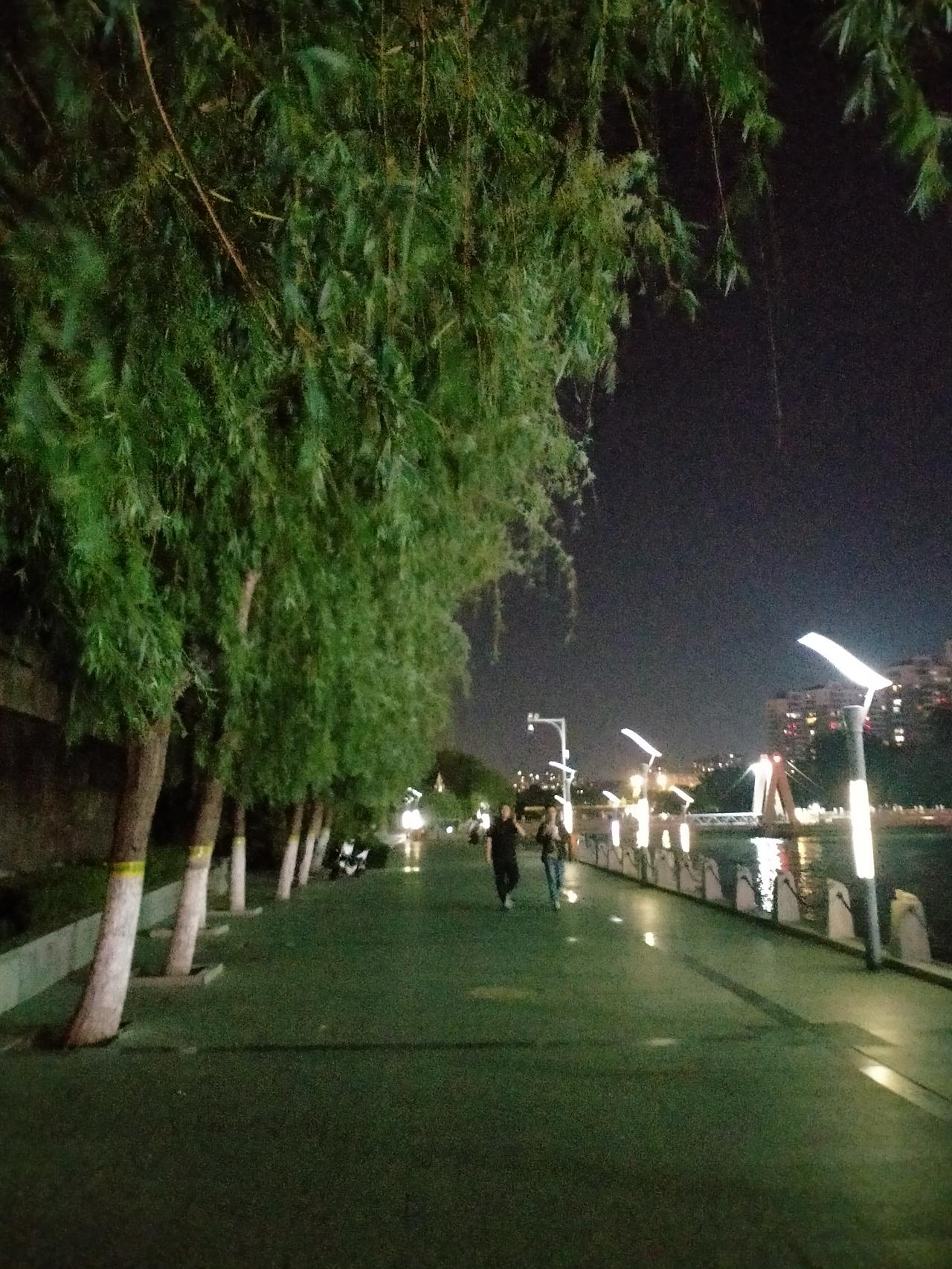 夜晚拍出的彩照。