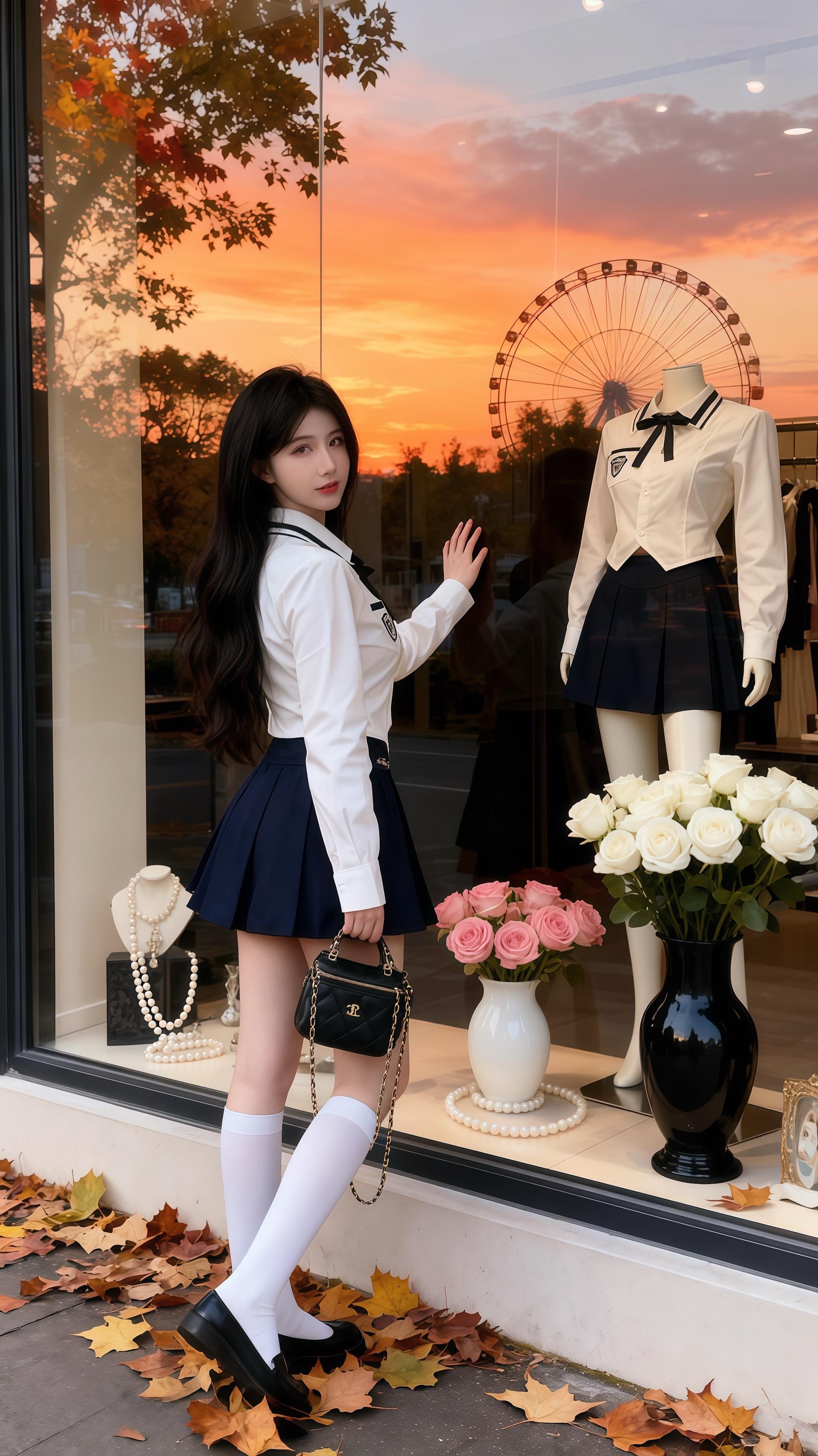 辣妹风 学院风穿搭 jk制服 小个子穿搭 约会穿搭