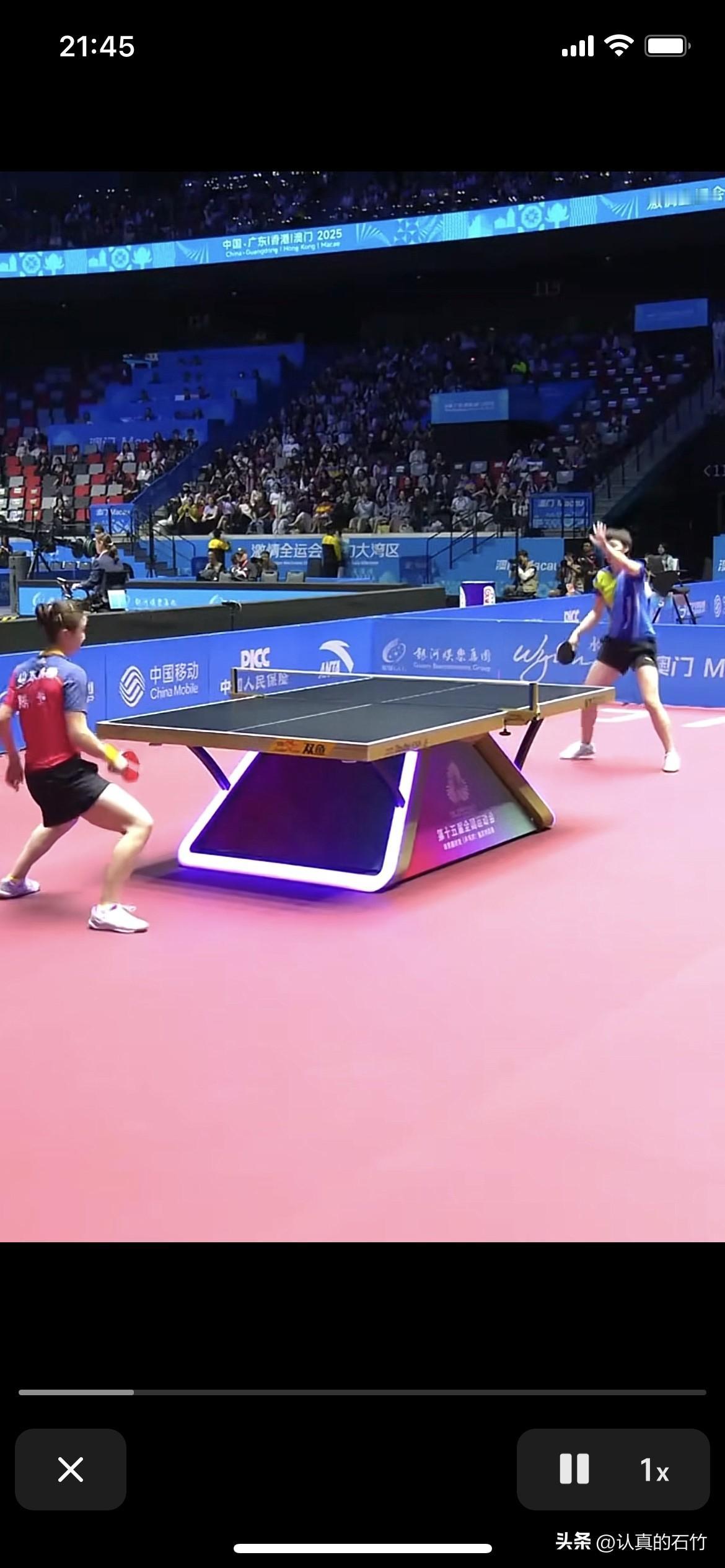 我希望王曼昱女单夺冠
全运会女单决赛
孙颖莎对阵王曼昱
王曼昱2024，2025