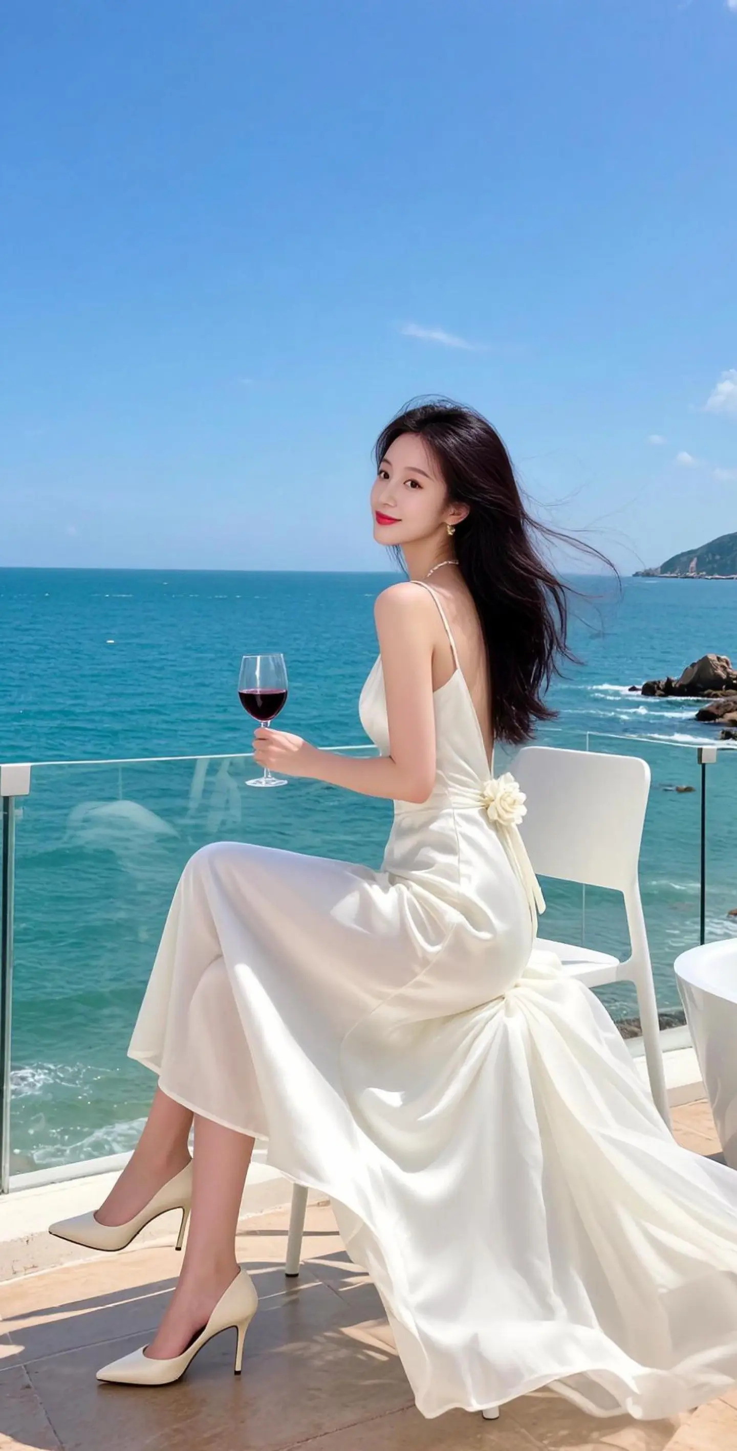 AI海滨度假写真 ai创作