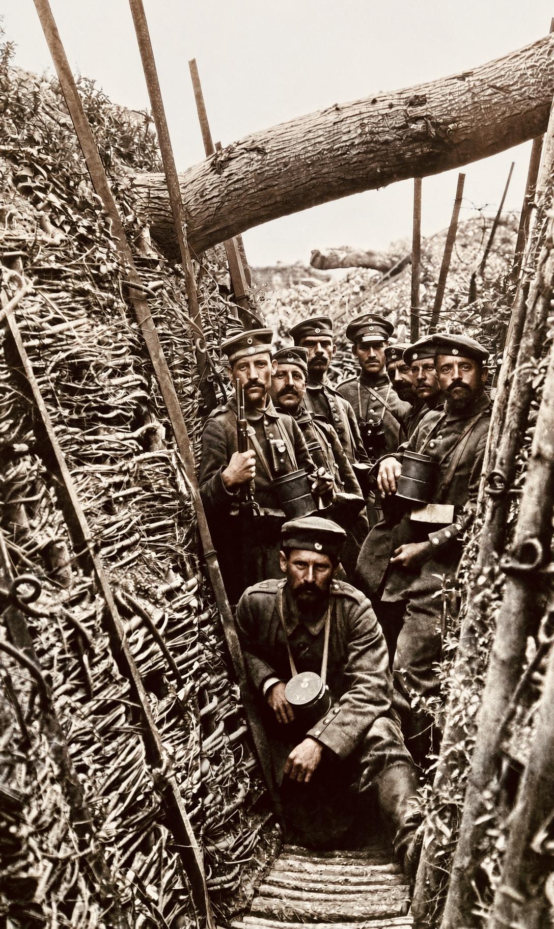 1914年9月马恩河战役结束后，战争从地表“消失”了——双方转入地下，挖掘工事，