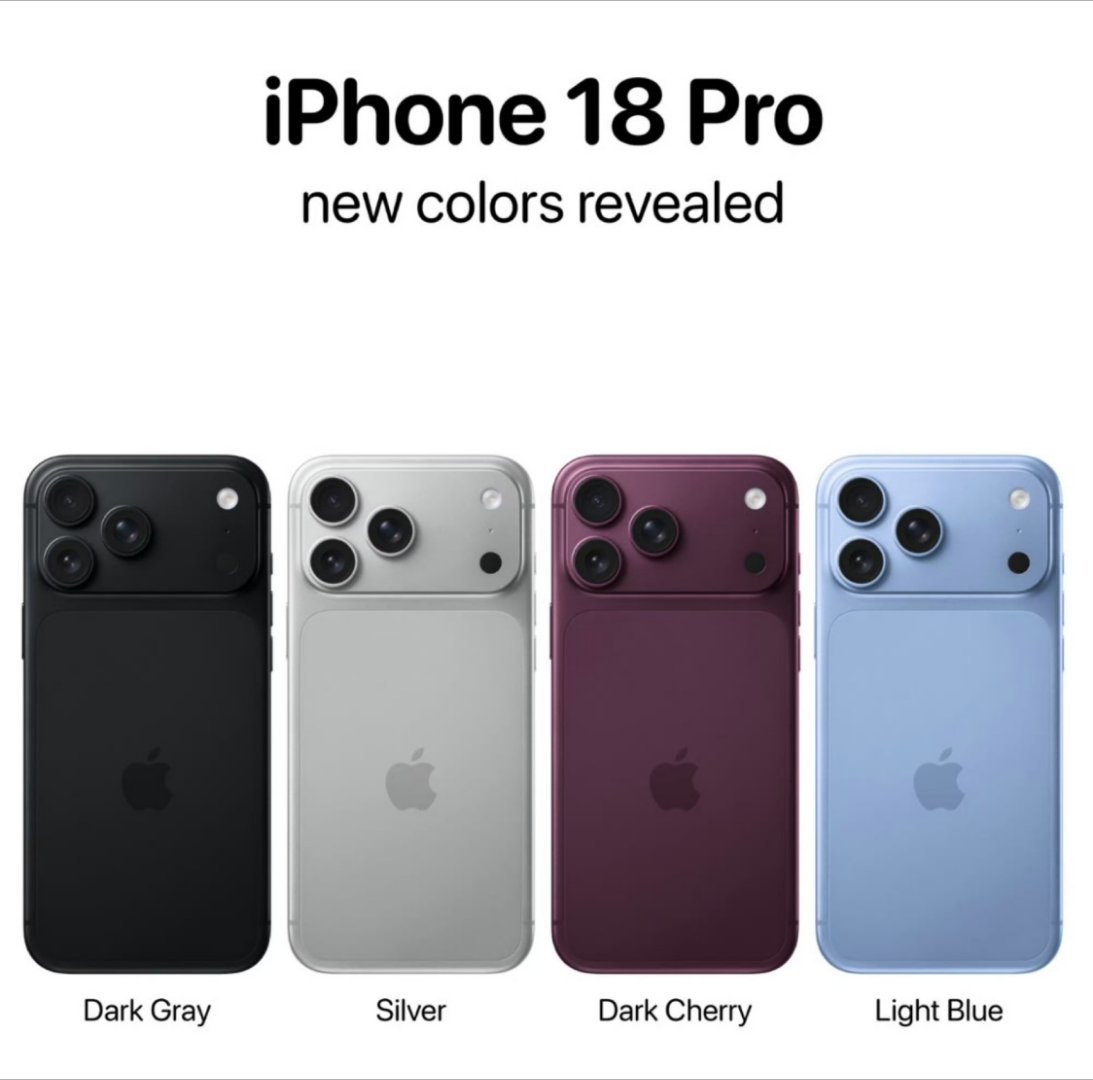深夜树洞iphone 18pro 配色！！审美降级严重，非水果党爱不上来吧！！ 