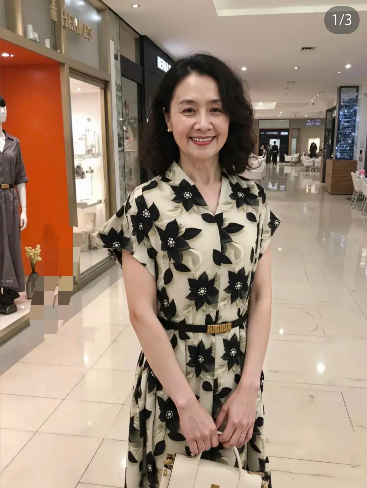 今天我女儿出差给我买的新裙子，你们觉得怎么样？好看吗？

闺女买的新裙子

“哗