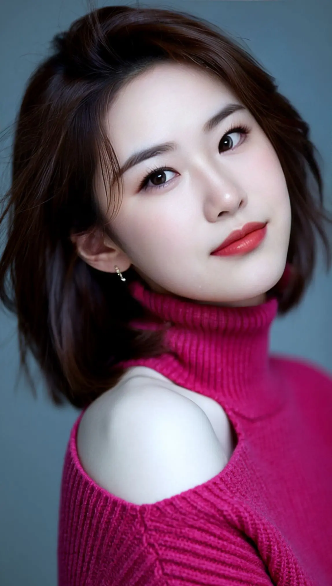 AI露肩暖照 ai创作