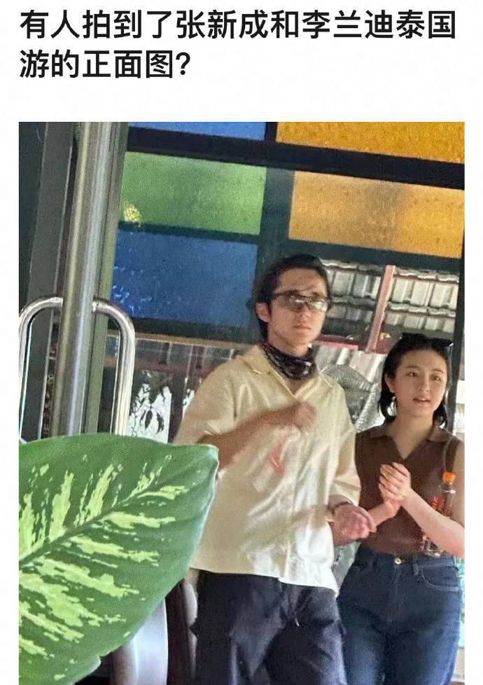 5月17日，有网友晒出一张疑似张新成和李兰迪同游泰国的正脸照。据悉，两人曾被传同