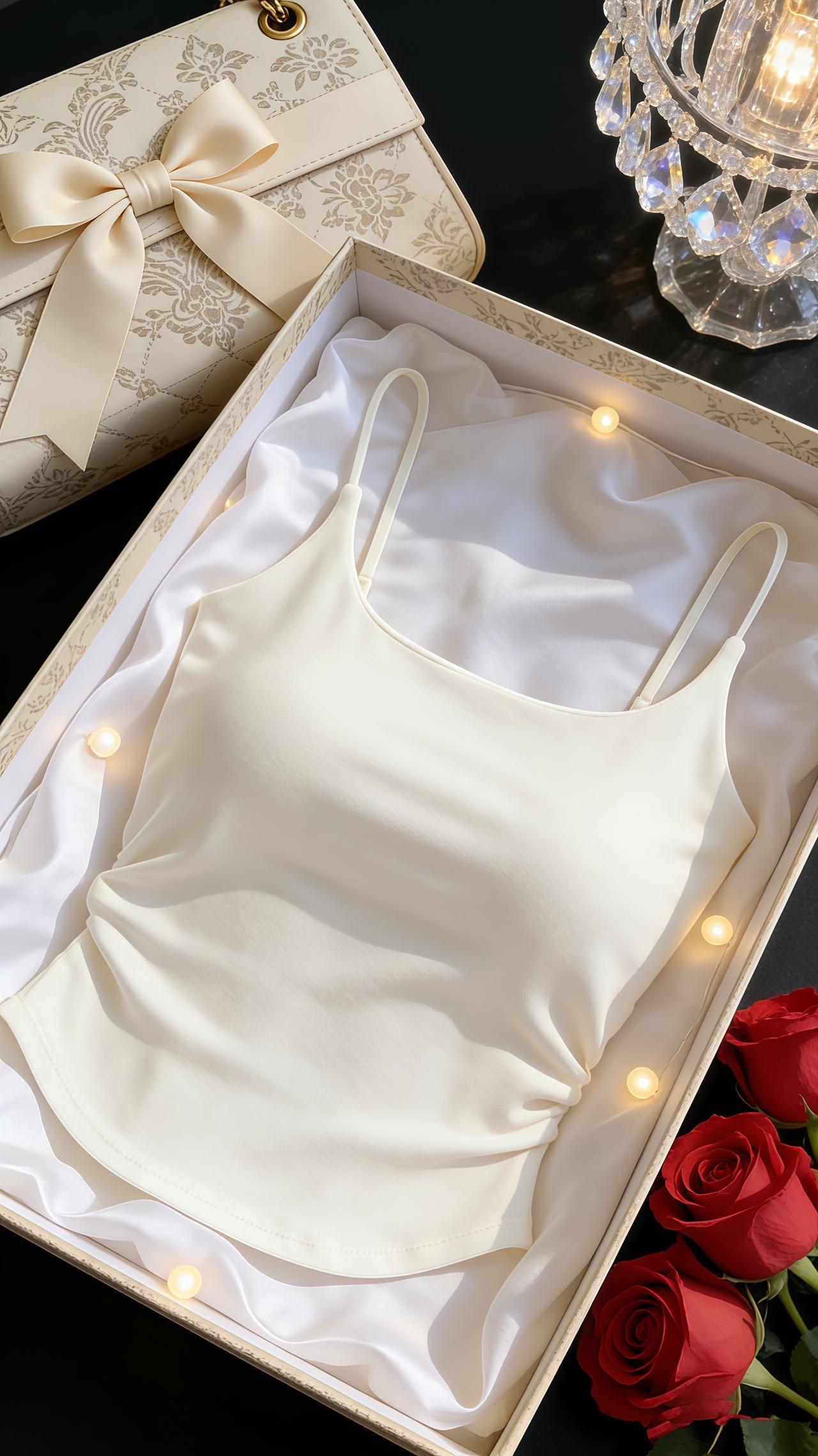 美背吊带背心 带胸垫背心