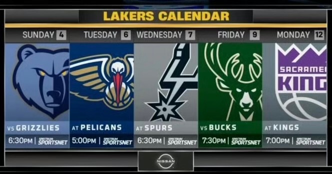 湖人之后五场比赛，能赢几场？ 