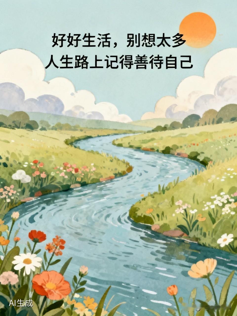 好好生活，别想的太多，
我们的时间一天比一天少，
我们一天比一天老，
人生的路上