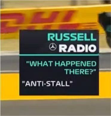 起步遇到了ANTI-STALL导致赛车顿挫。乔治拉塞尔🇭🇺2026F1匈牙利