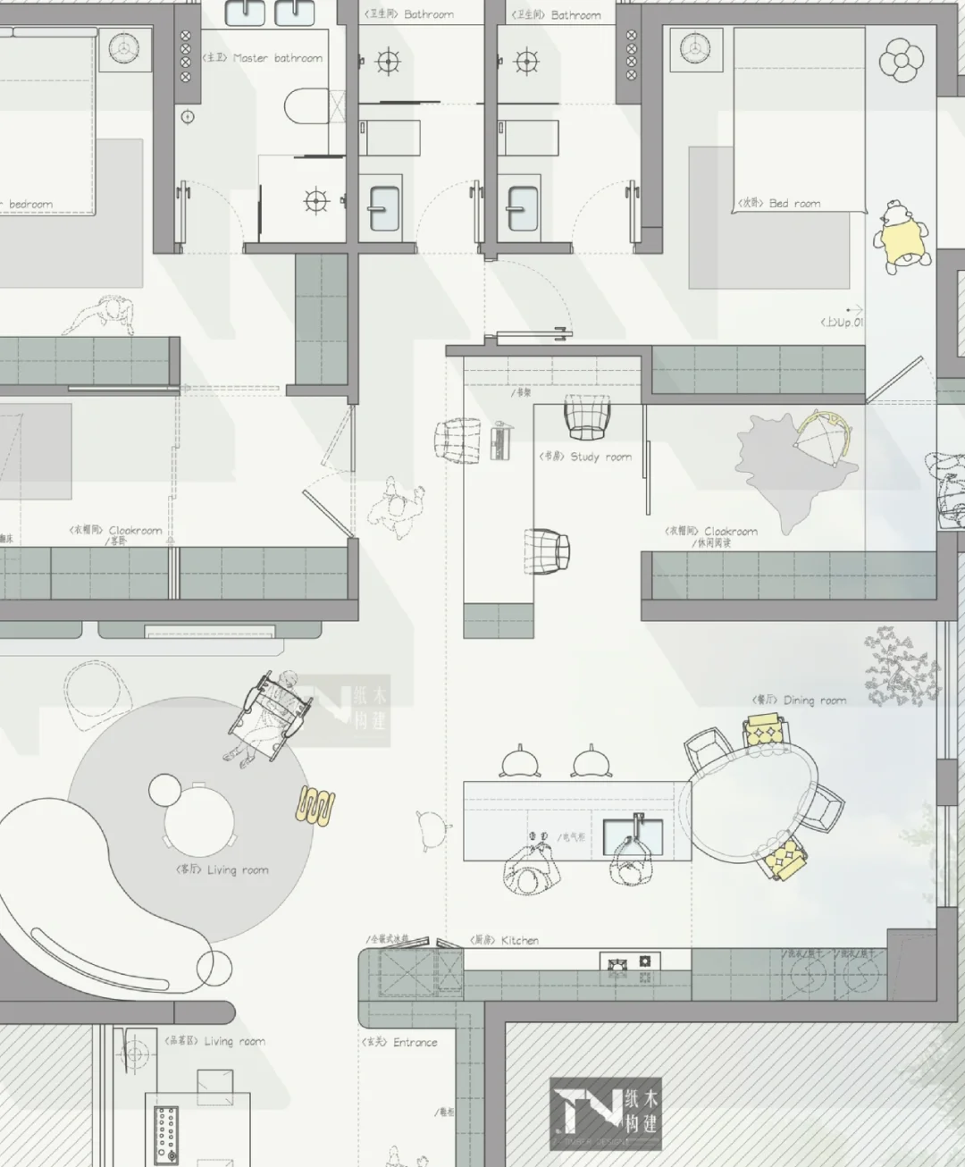 你见过四房改两房吗？茶室、书房样样齐全