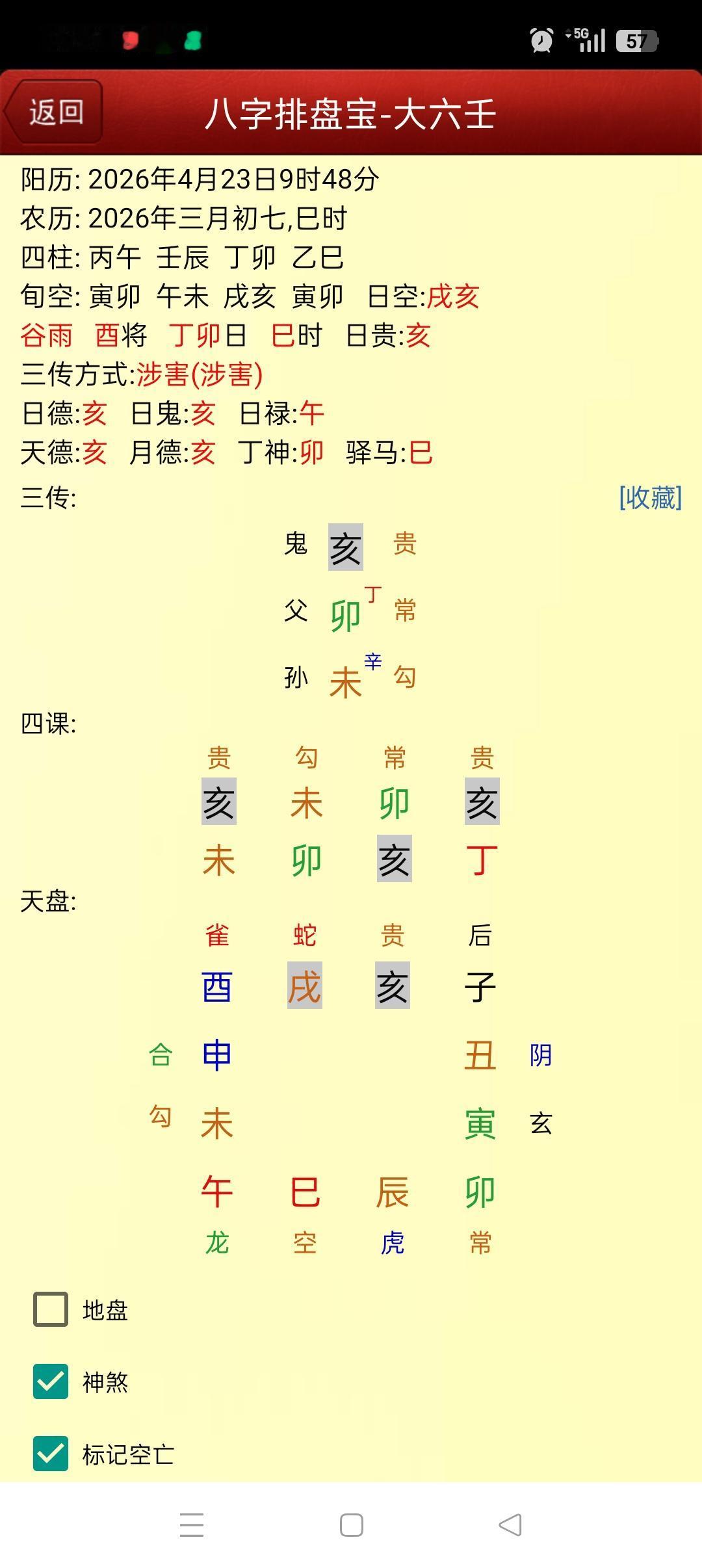 六壬神课看明日股市

4月23号股市观盘

亥卯生扶丁火身，
驿马初动势偏温。