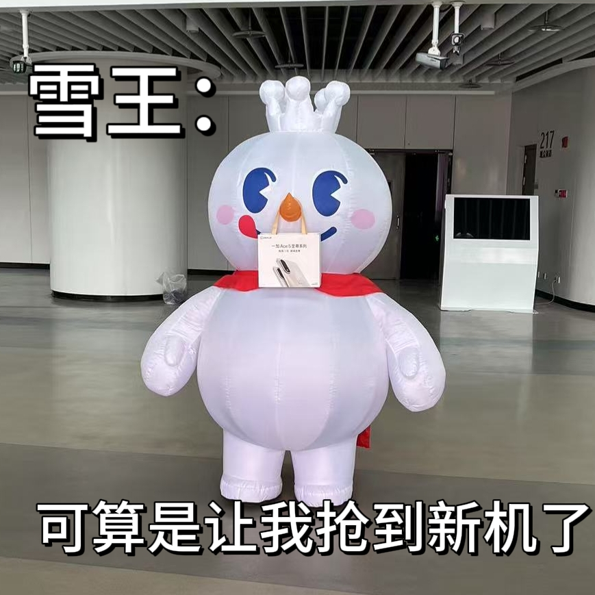 雪王在一加发布会很忙起猛了看见雪王进军手机圈了，是什么事让雪王大人都穿上西装打上