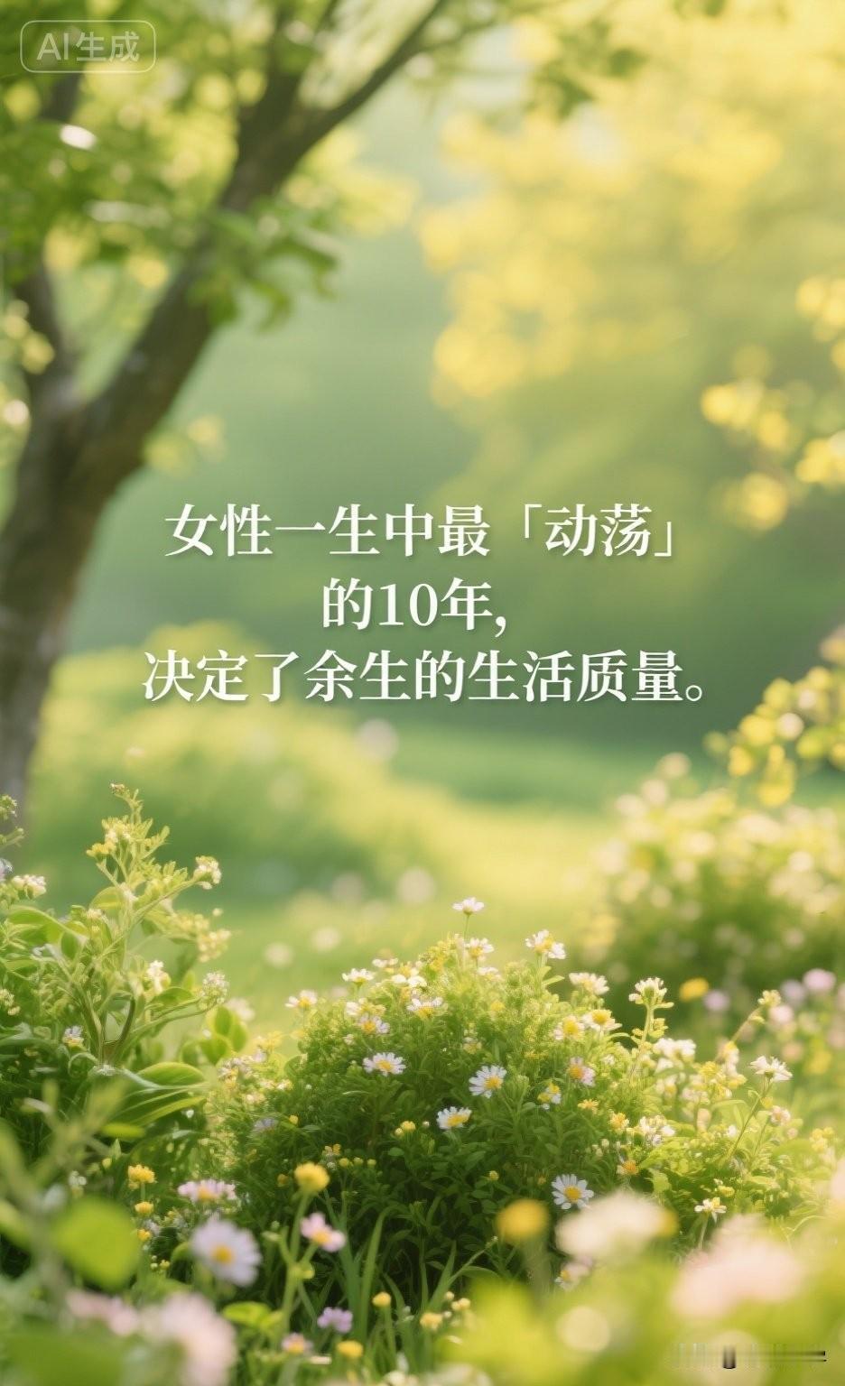 女性一生中最「动荡」的10年，决定了余生的生活质量。

你有没有发现，身边有些女