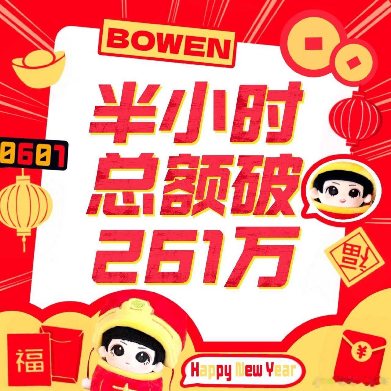 杨博文娃娃销量 