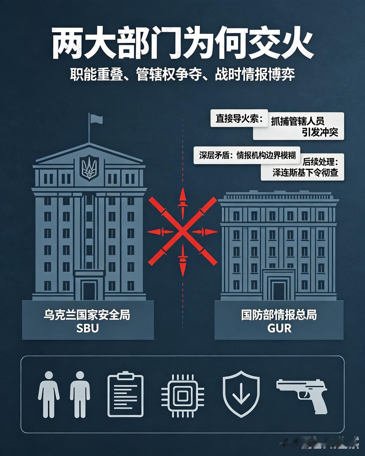 乌克兰内斗升级，两大部门在基辅展开了枪战。乌克兰内部仇恨很大啊。

国安局和情报