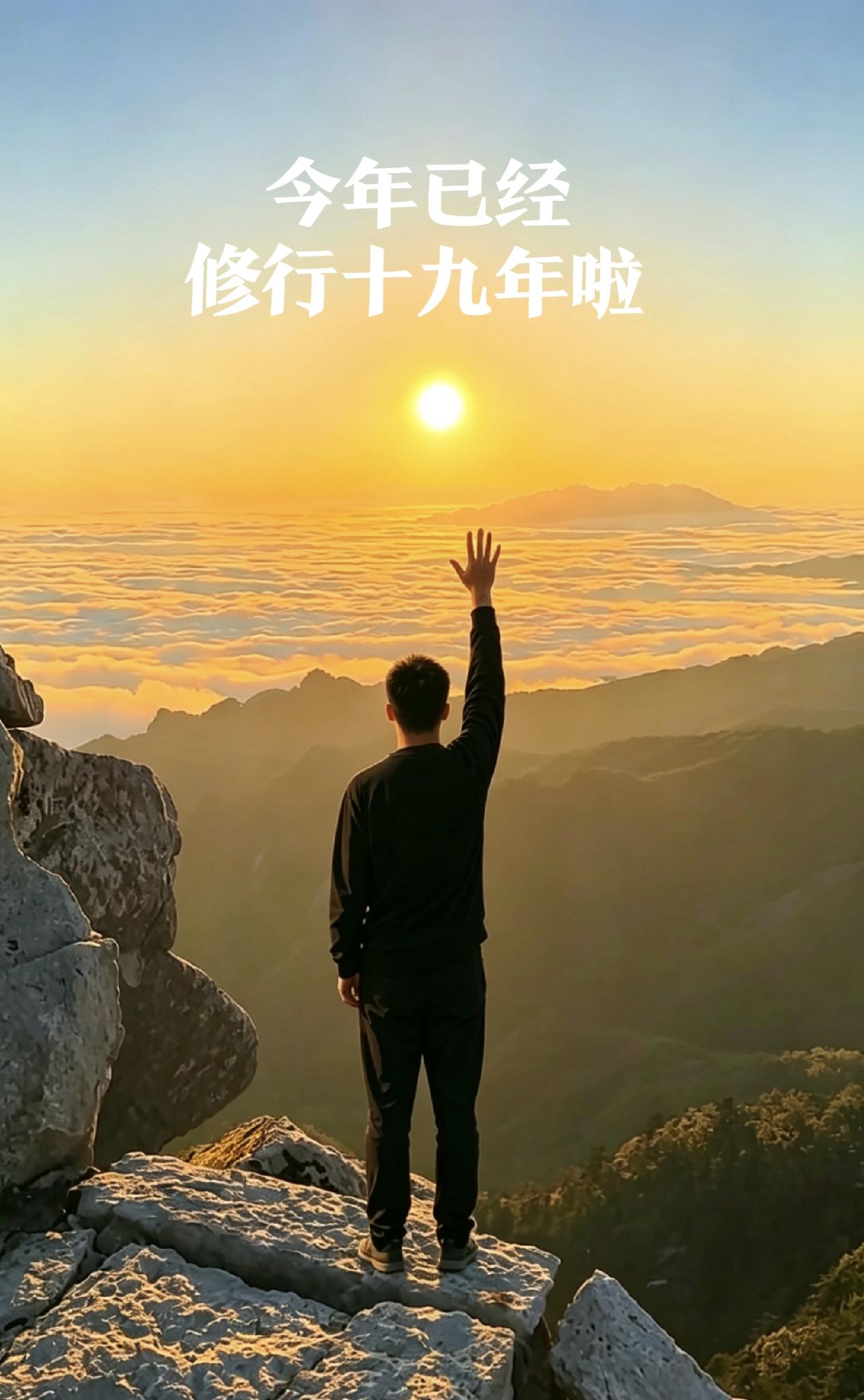 十九年的修行之路
 
我这辈子走上修行这条路，不是偶然，是从小耳濡目染慢慢走过来
