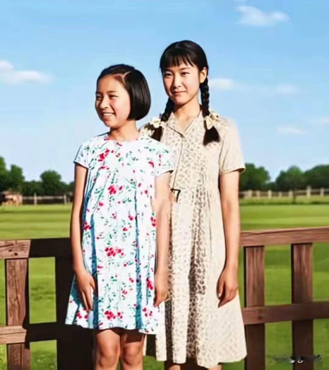 小时候的李呐李敏，那时候天很蓝。